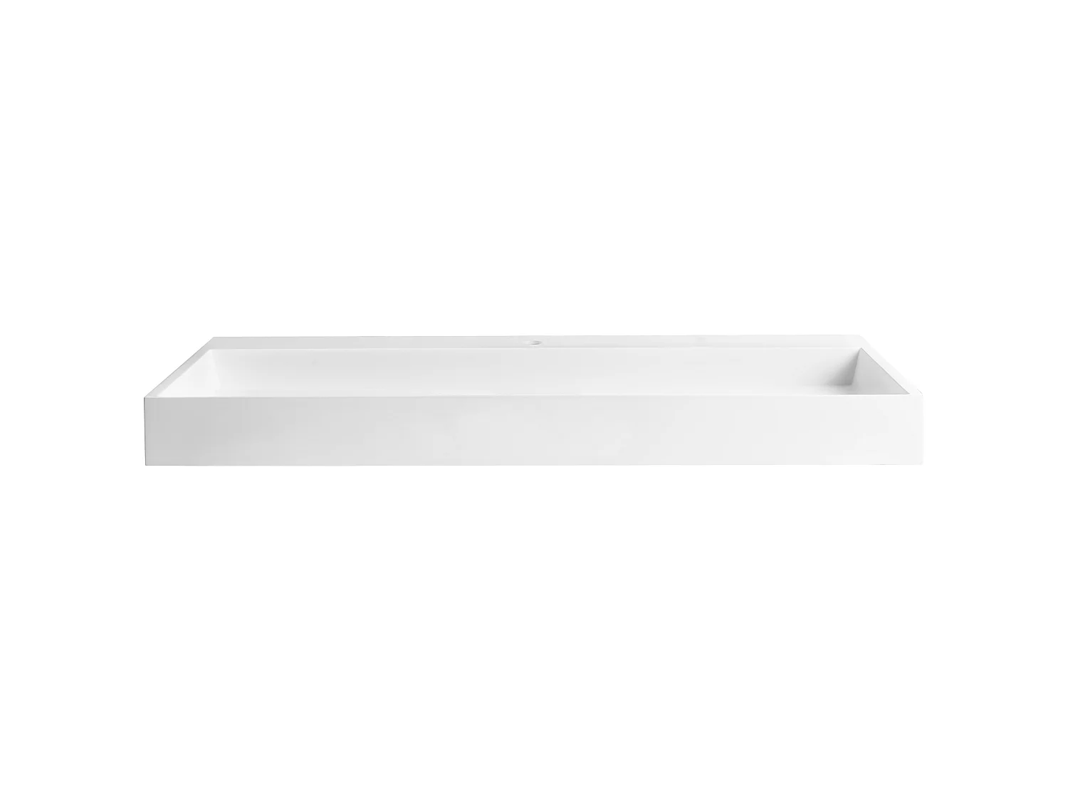 Wastafel mineraalgietwerk wit 120 x 46 cm QUENKO