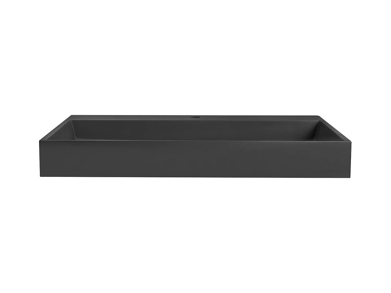 Lavabo a parete nero 90 x 46 cm QUENKO