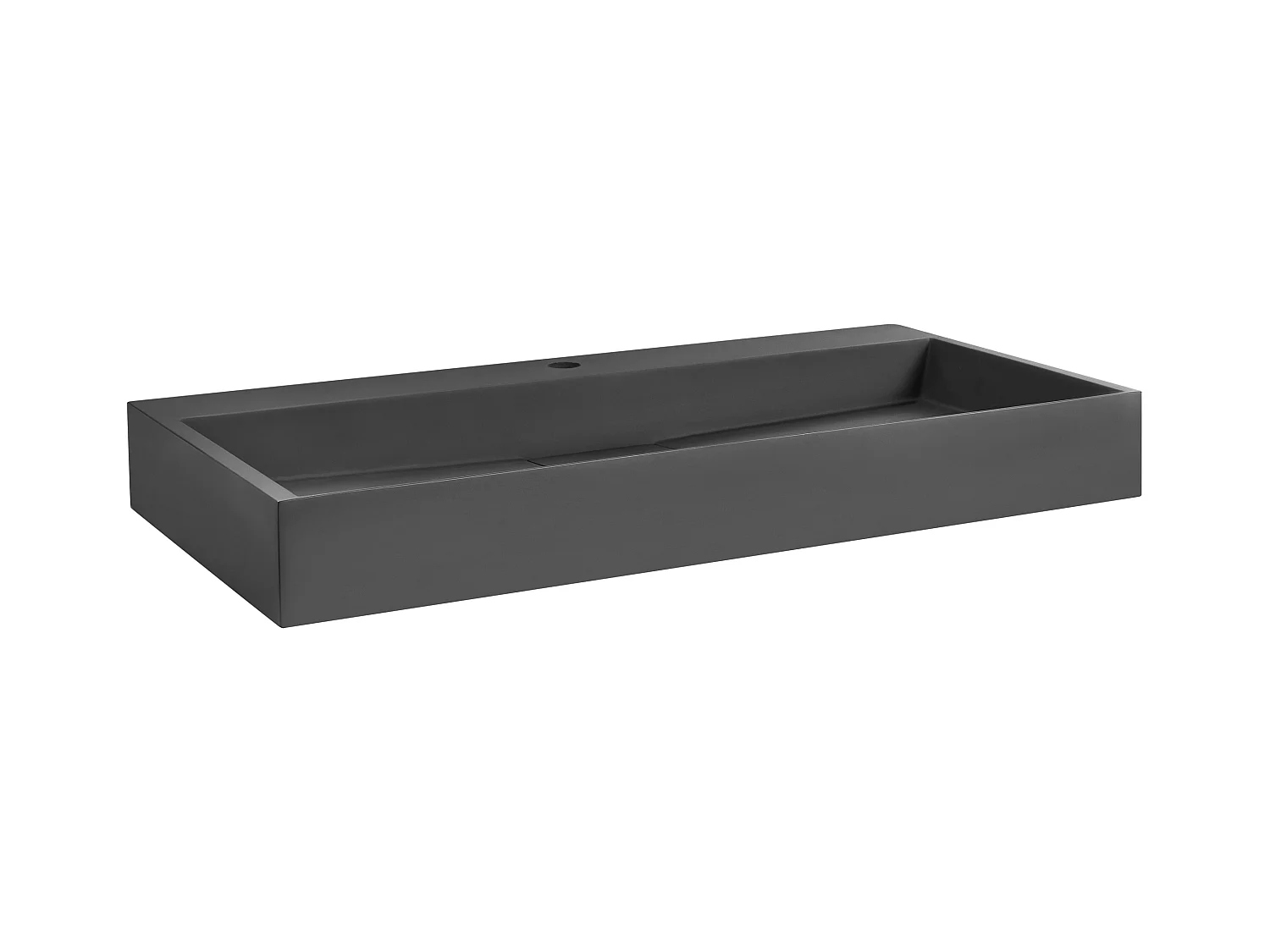 Lavabo a parete nero 90 x 46 cm QUENKO