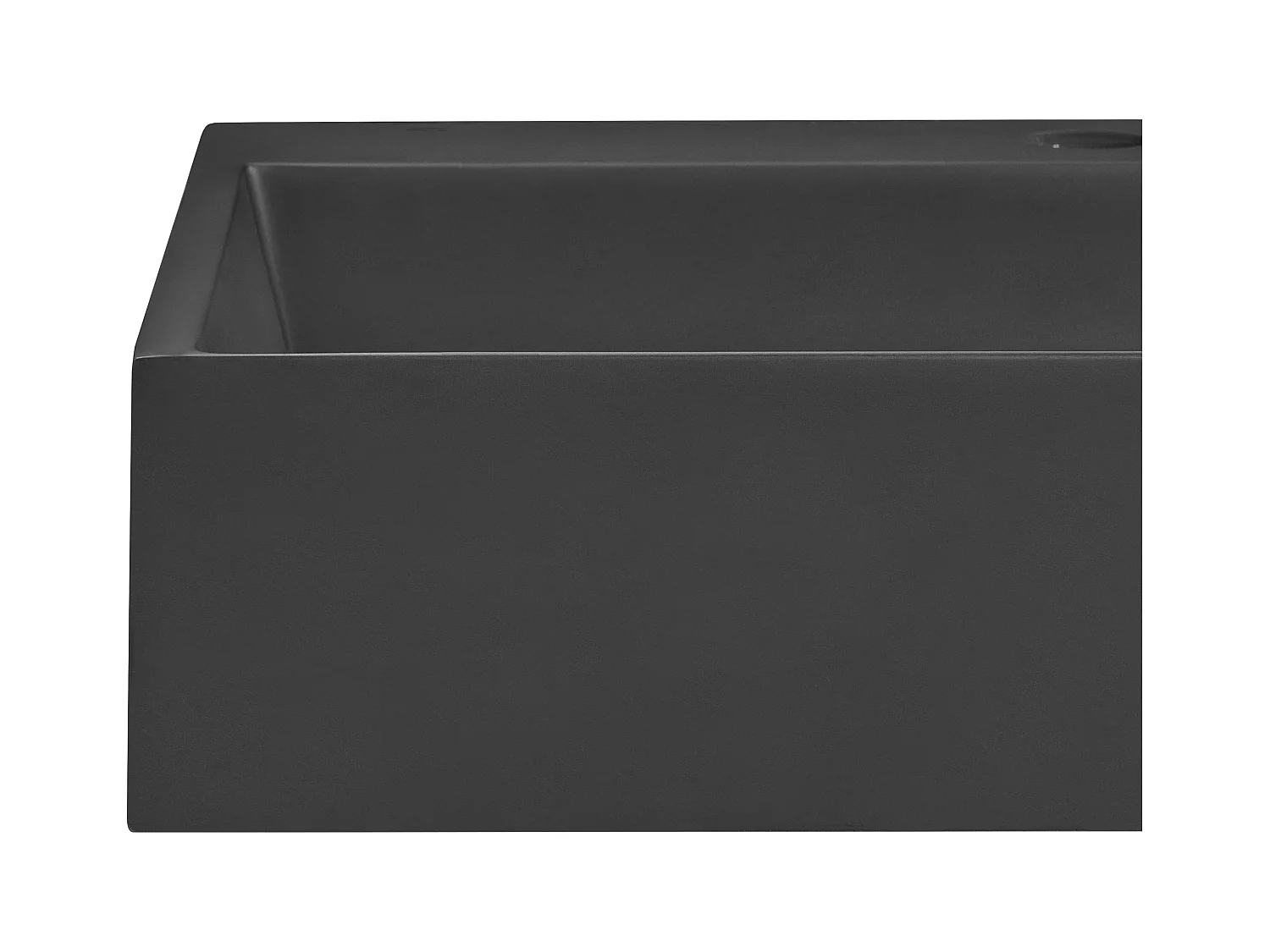 Lavabo a parete nero 90 x 46 cm QUENKO