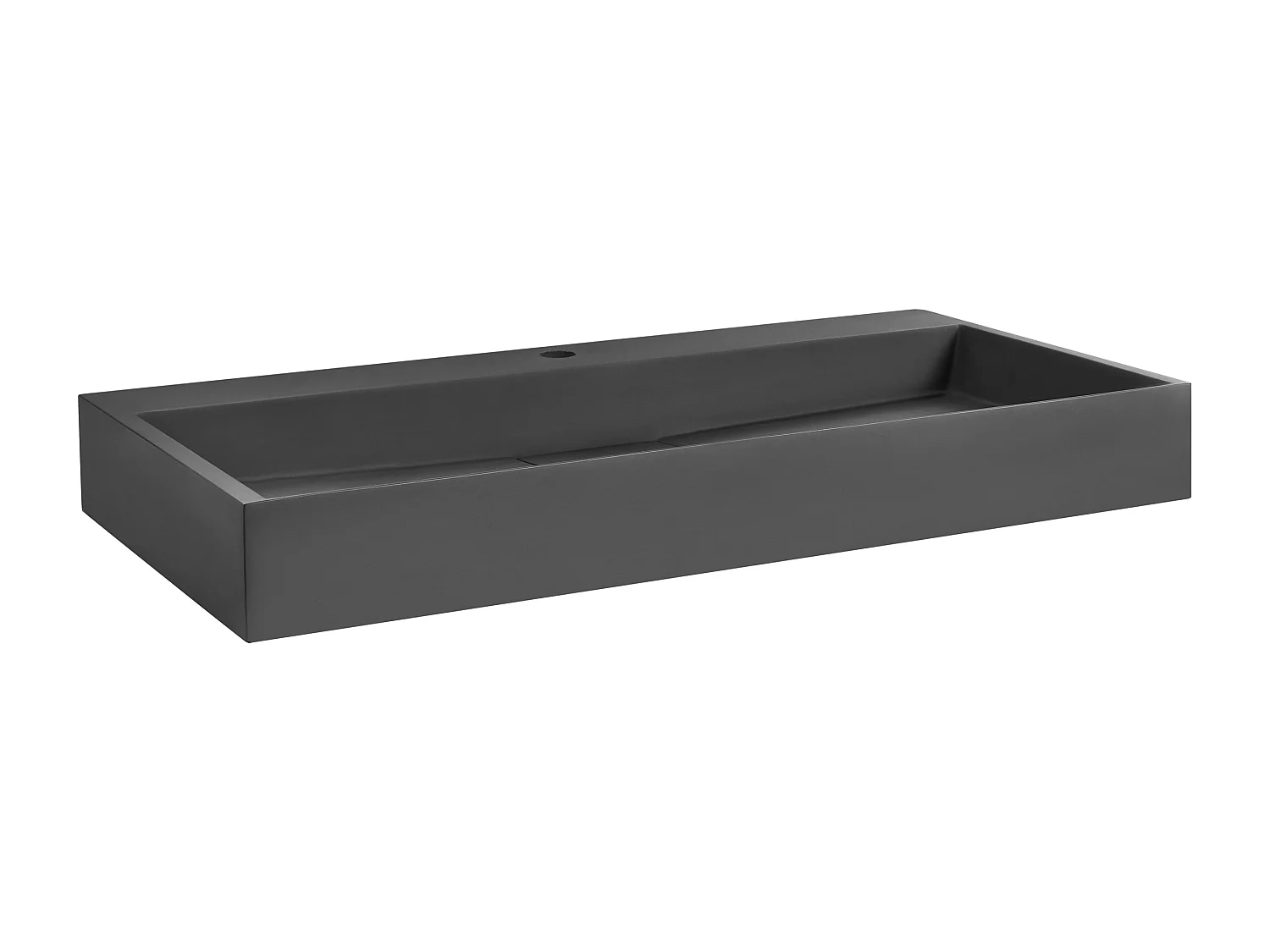 Lavabo a parete nero 90 x 46 cm QUENKO
