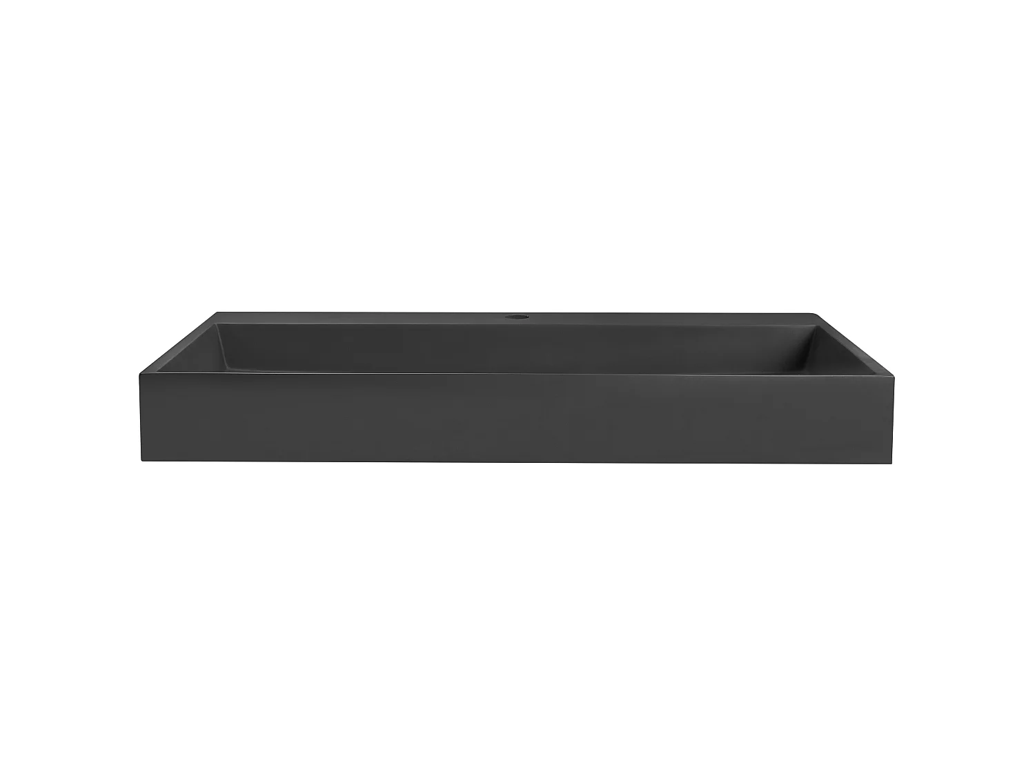 Wastafel mineraalgietwerk zwart 90 x 46 cm QUENKO