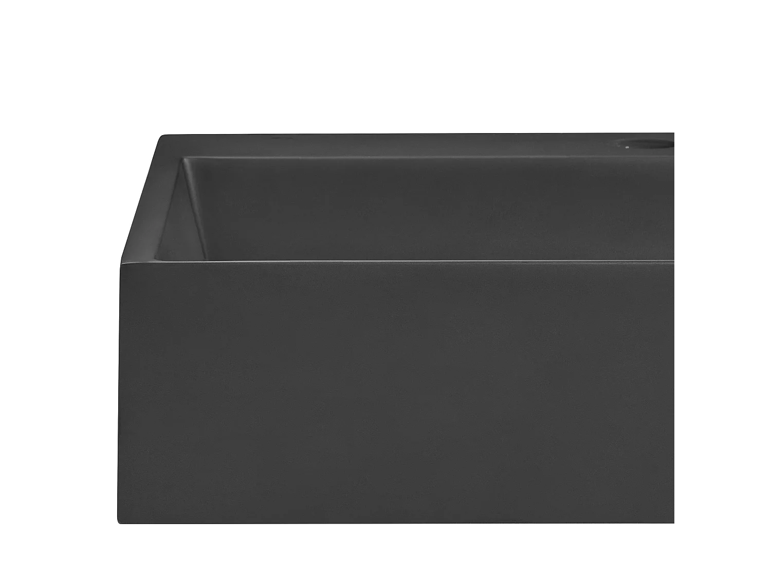 Wastafel mineraalgietwerk zwart 90 x 46 cm QUENKO