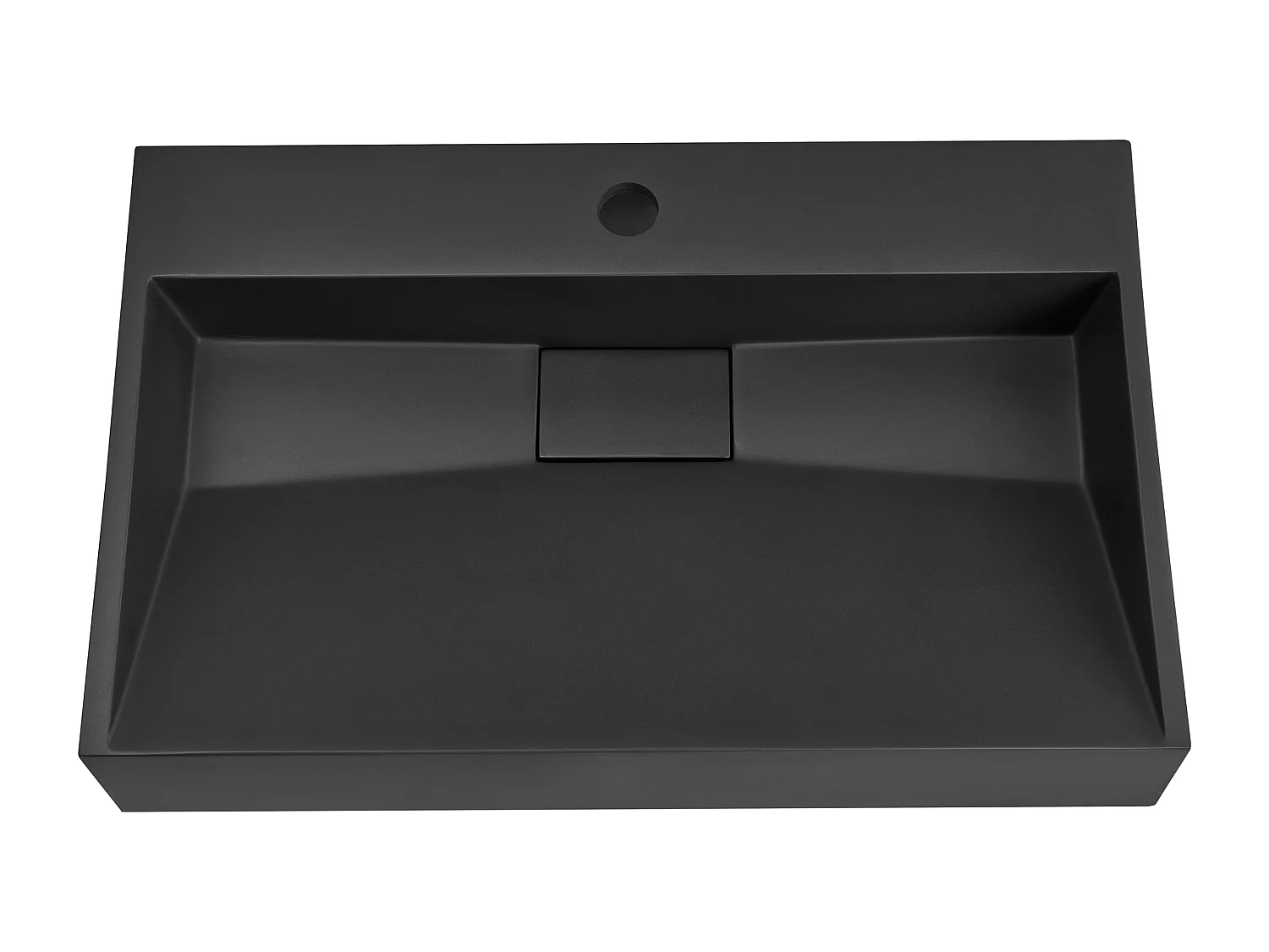 Umywalka podwieszana 60 x 38 cm czarna QUENKO