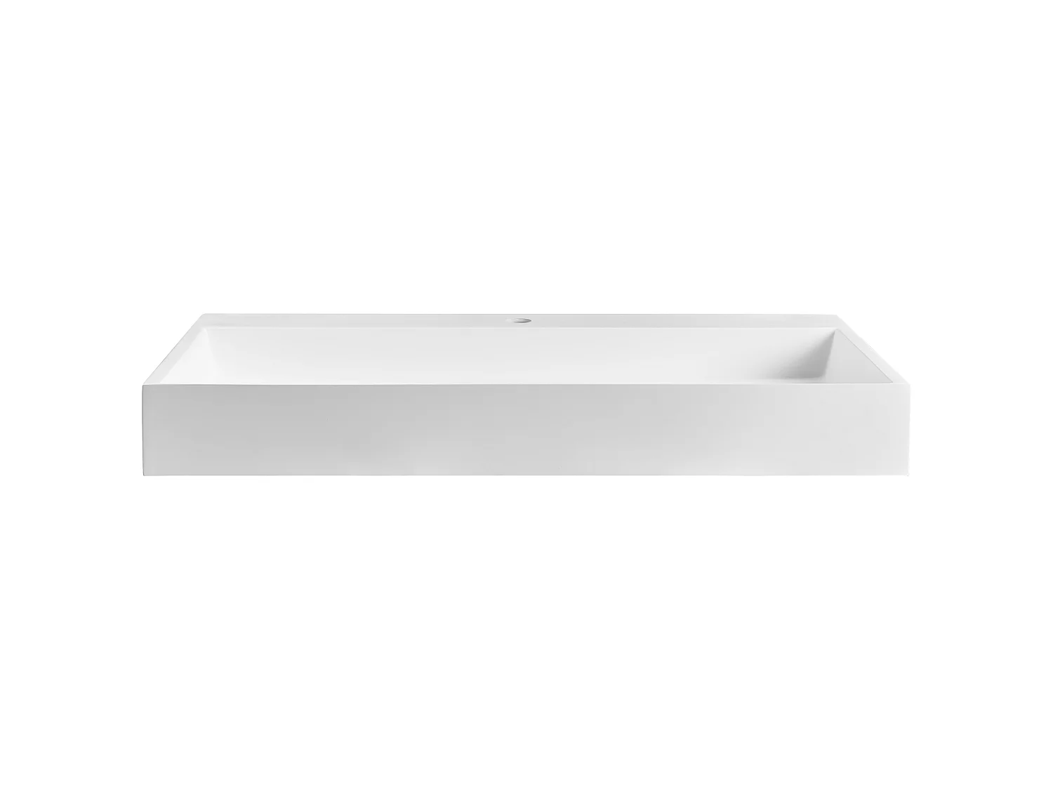 Wandwaschbecken Mineralguss weiss rechteckig 90 x 46 cm QUENKO