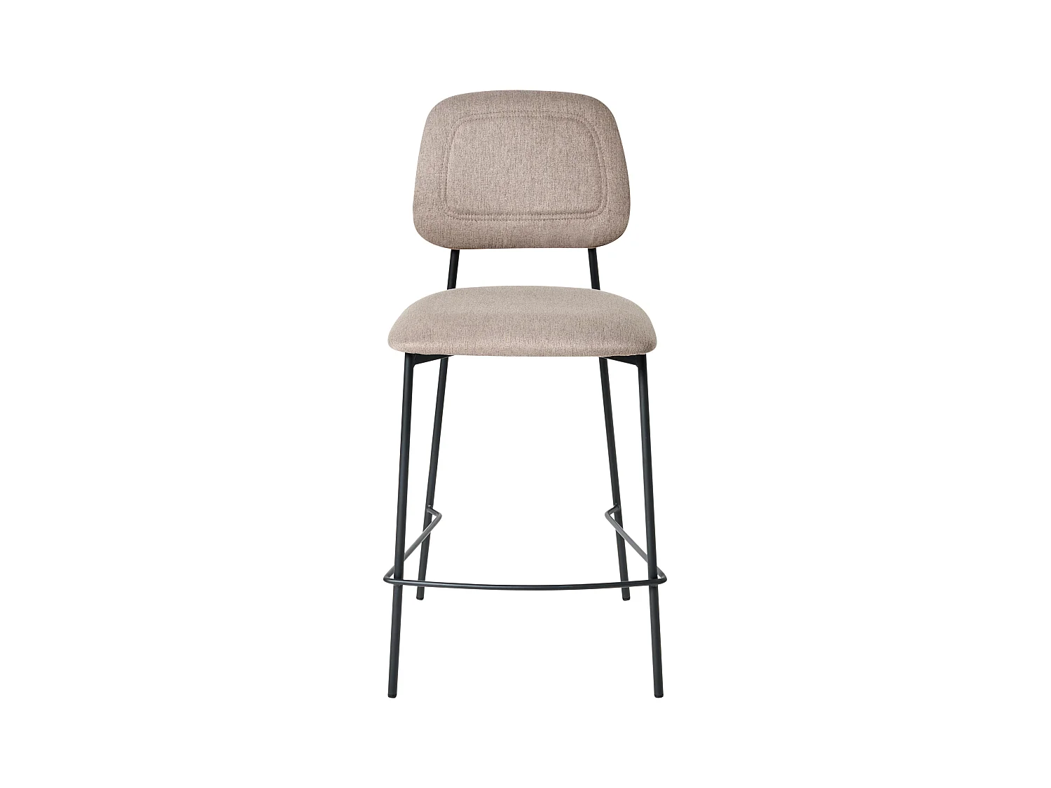 Set di 2 sedie alte DUETTE Lino sintetico Tortora