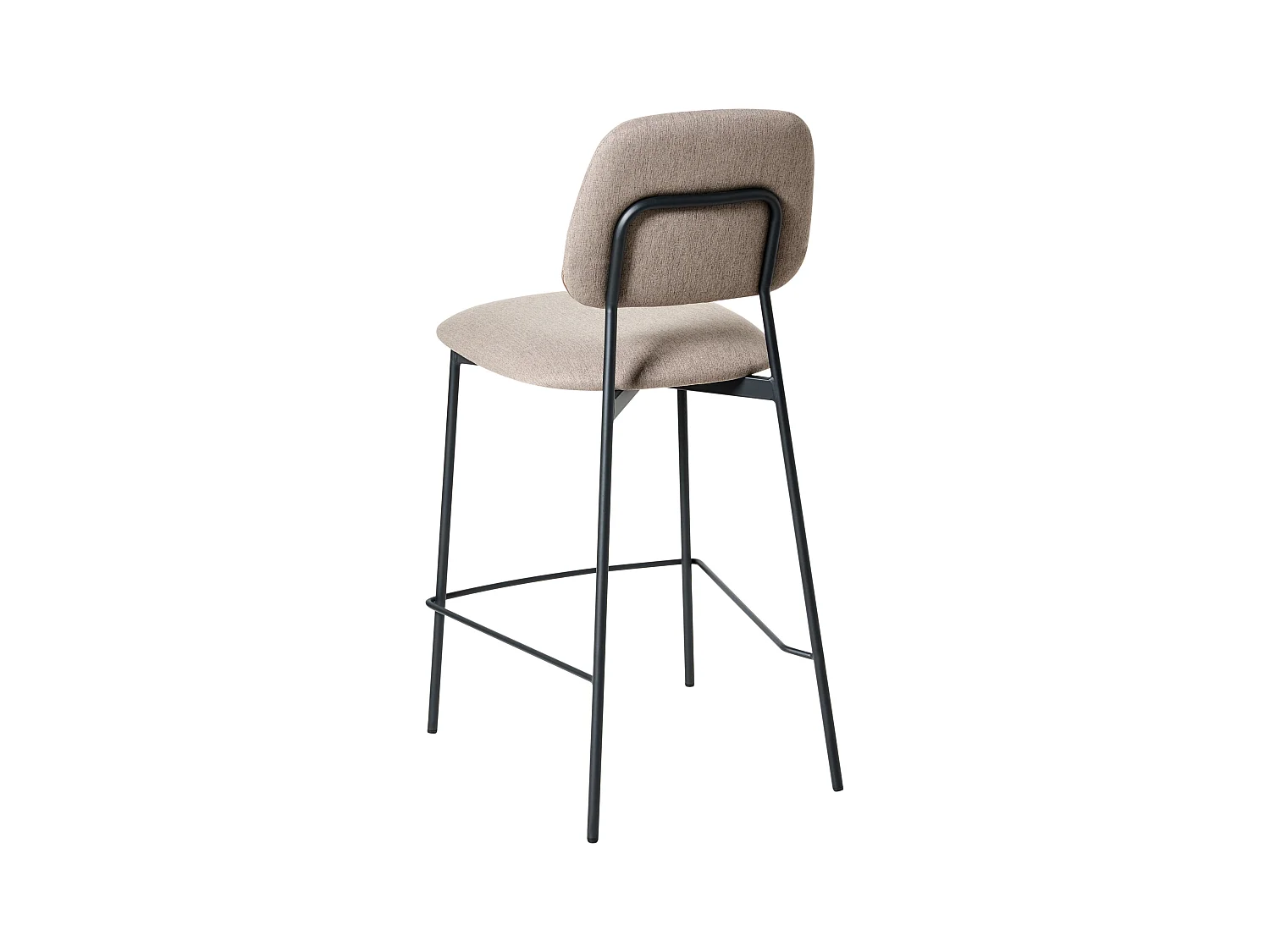 Set di 2 sedie alte DUETTE Lino sintetico Tortora