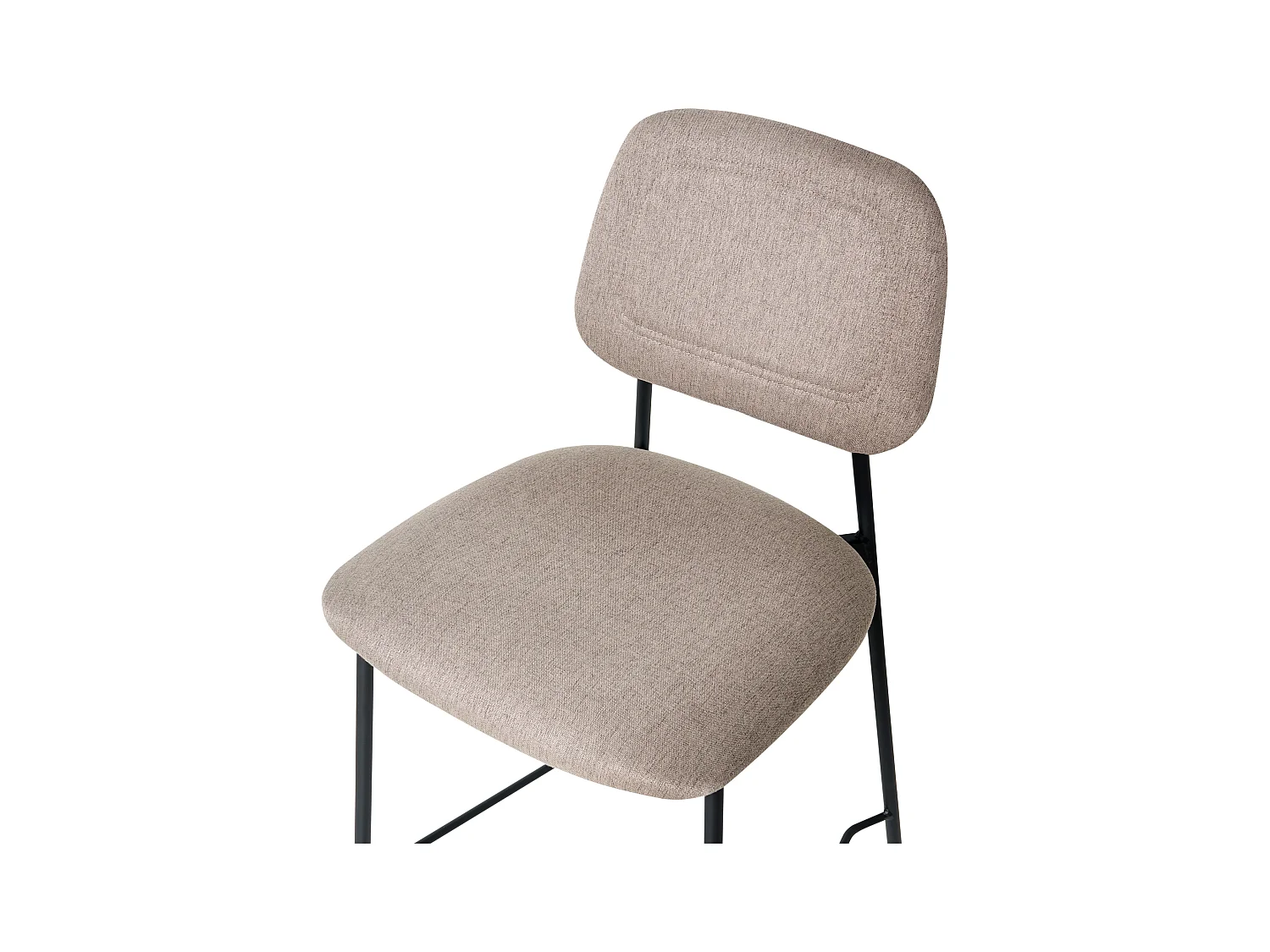 Conjunto de 2 sillas de bar DUETTE Lino sintético Gris pardo