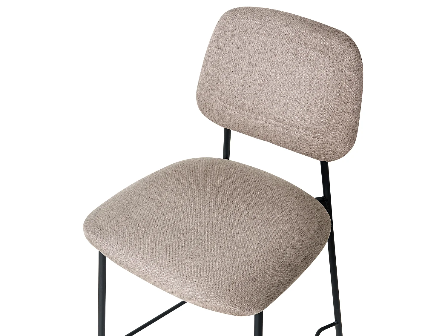 Lot de 2 chaises de bar DUETTE Lin synthétique Taupe