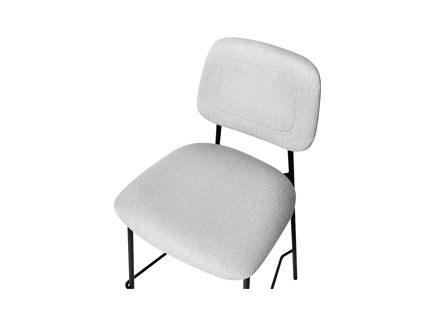 Conjunto de 2 sillas de bar DUETTE Lino sintético Gris claro