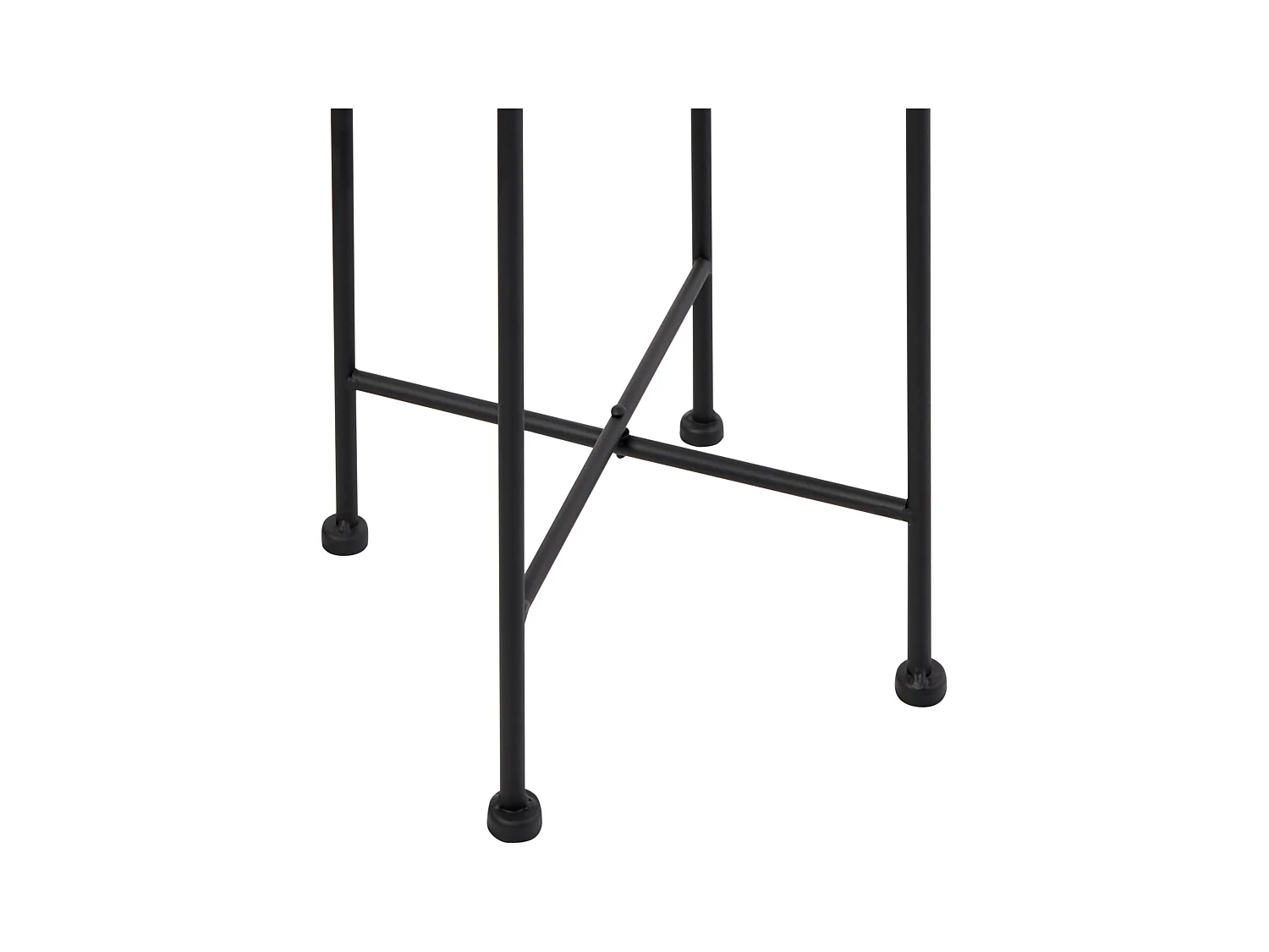 Blumentopf mit Beinen FEUILLE Metall 26 cm Grau