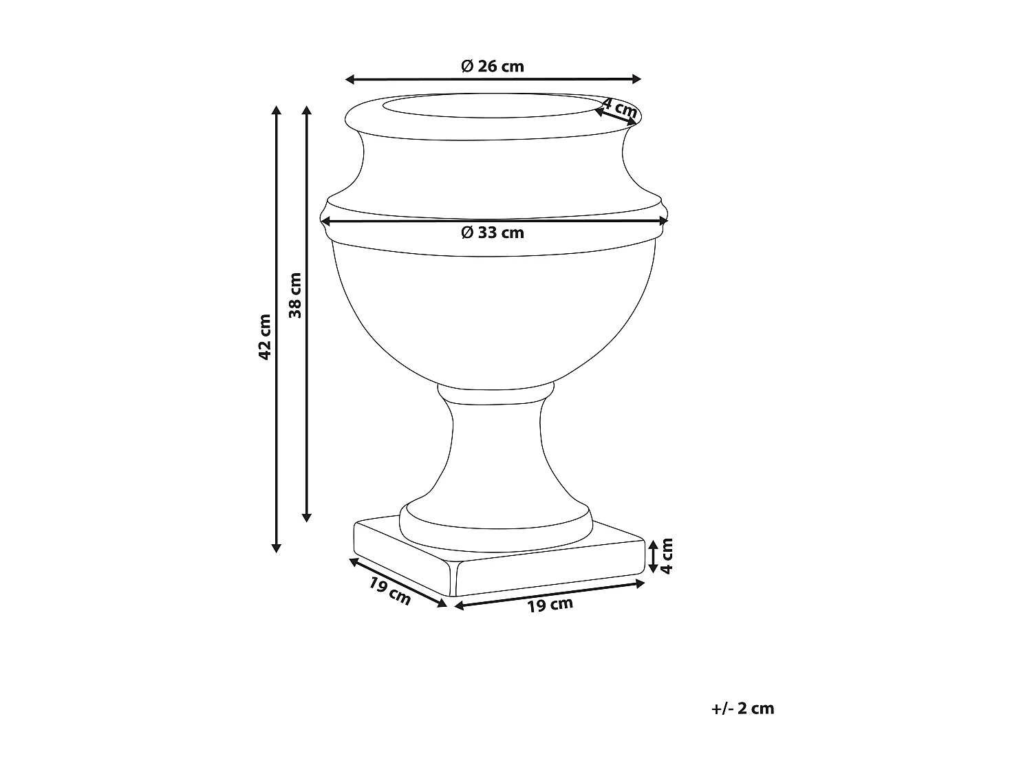 Cache-pot DESKATI 33 cm Beige