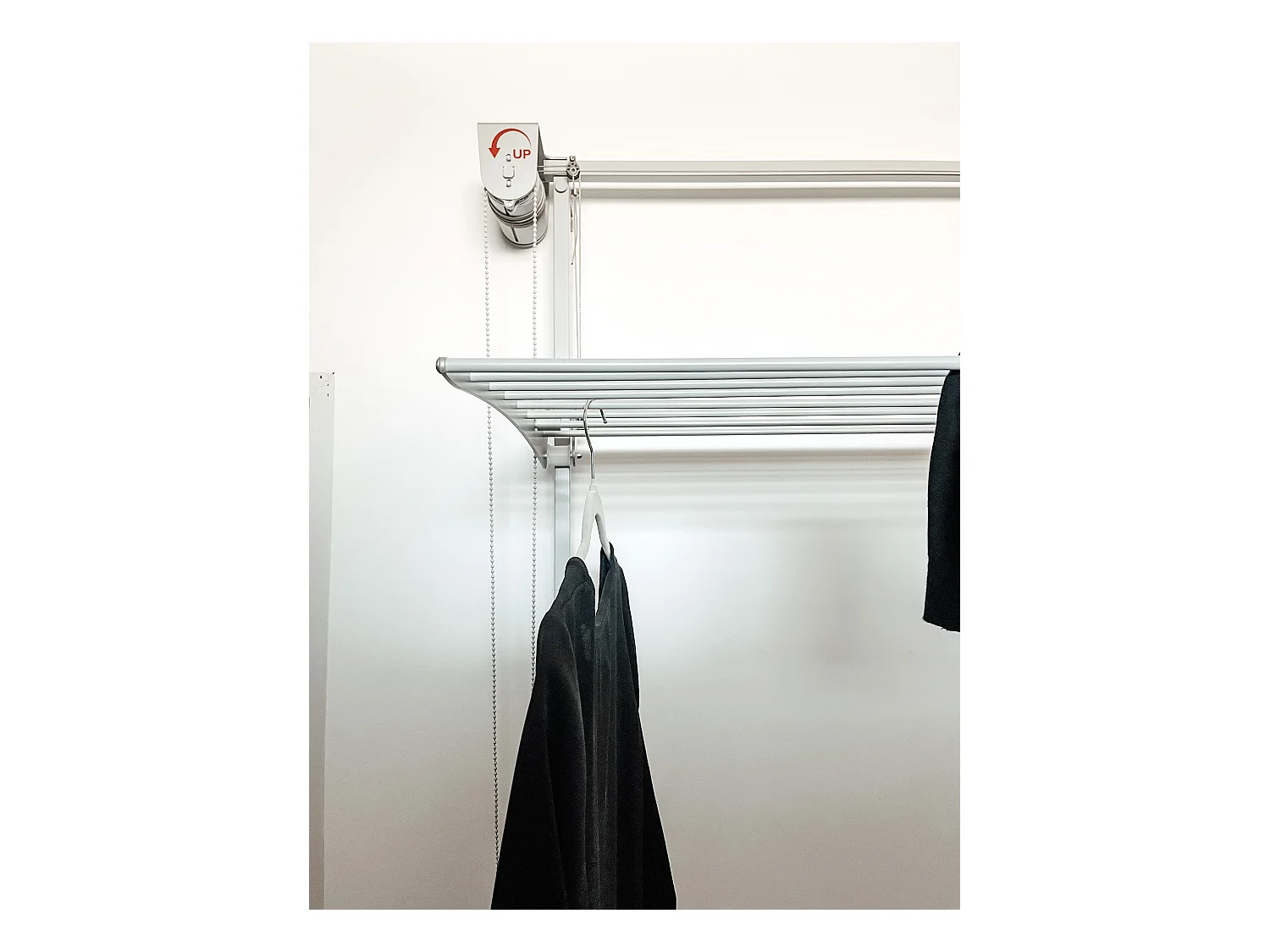 Étendoir mural 2 grilles pour intérieur et extérieur – blanc – 108x52x137 cm Wall Plus