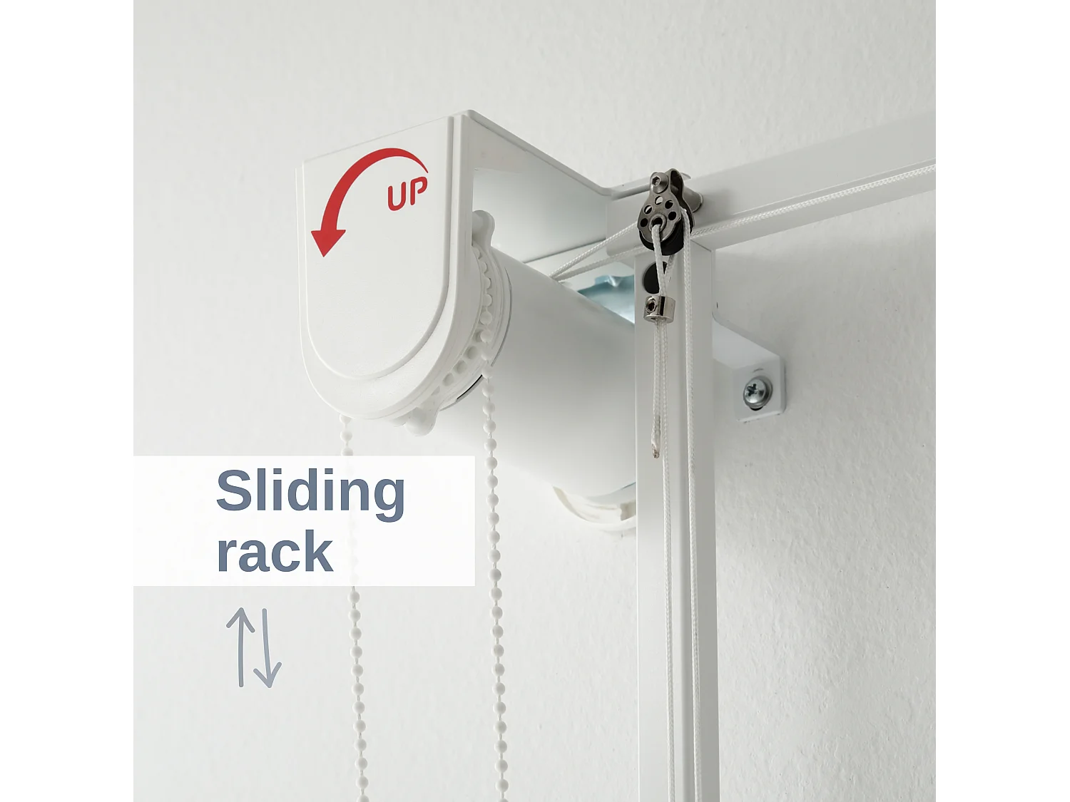 Étendoir mural 3 grilles pliable et réglable en hauteur – blanc – 88x52x137 cm Tower