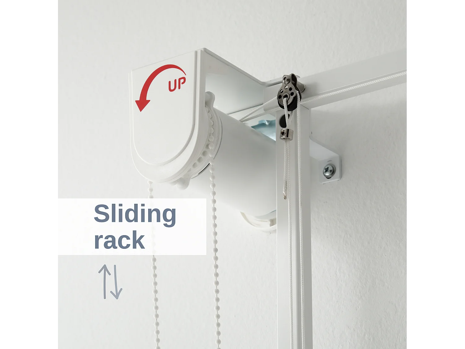 Étendoir mural 3 grilles pliable et réglable en hauteur – blanc – 88x52x137 cm Tower