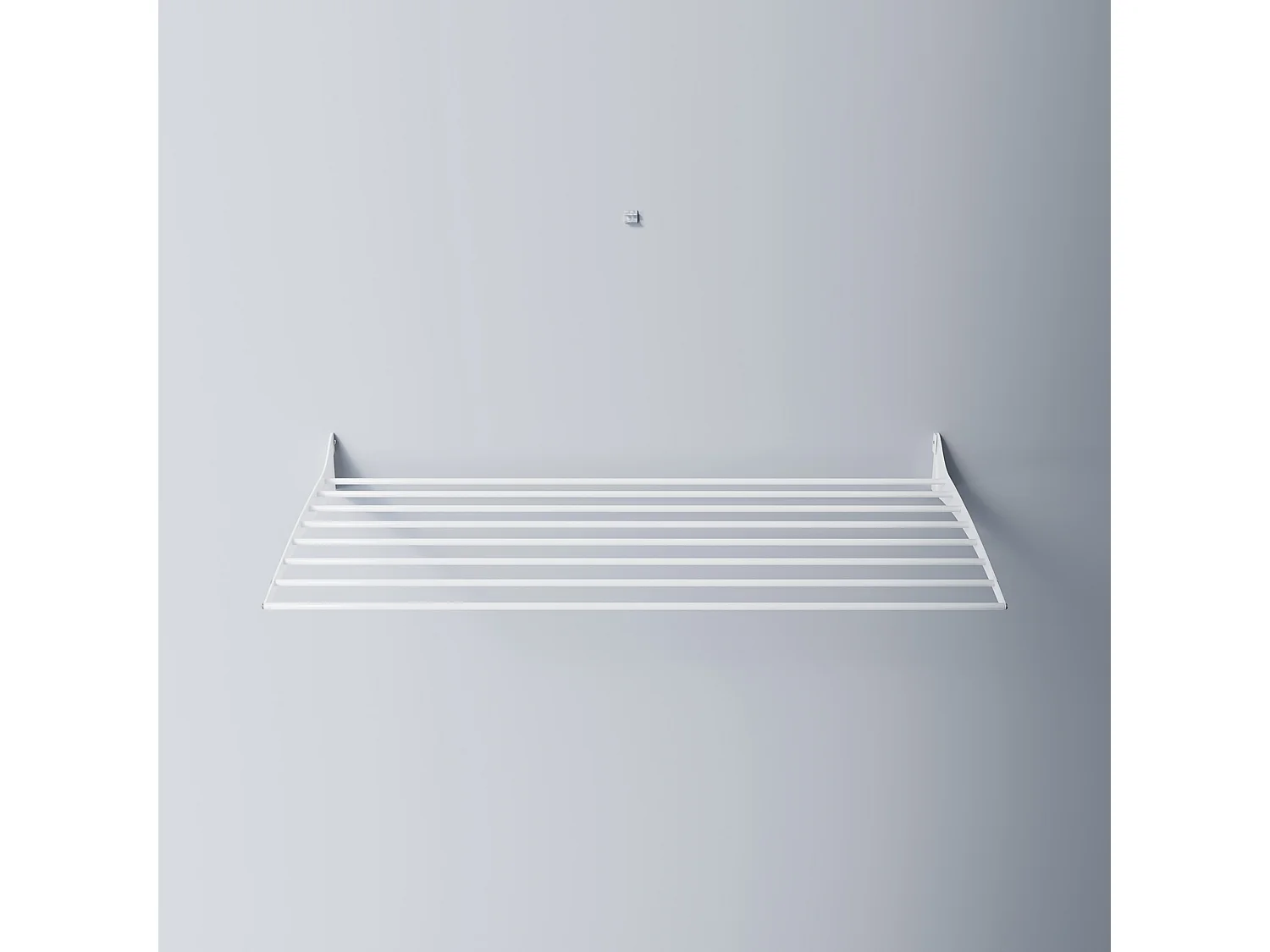 Étendoir à linge mural en aluminium résistant – blanc – 100x50x10 cm Fold Down 100