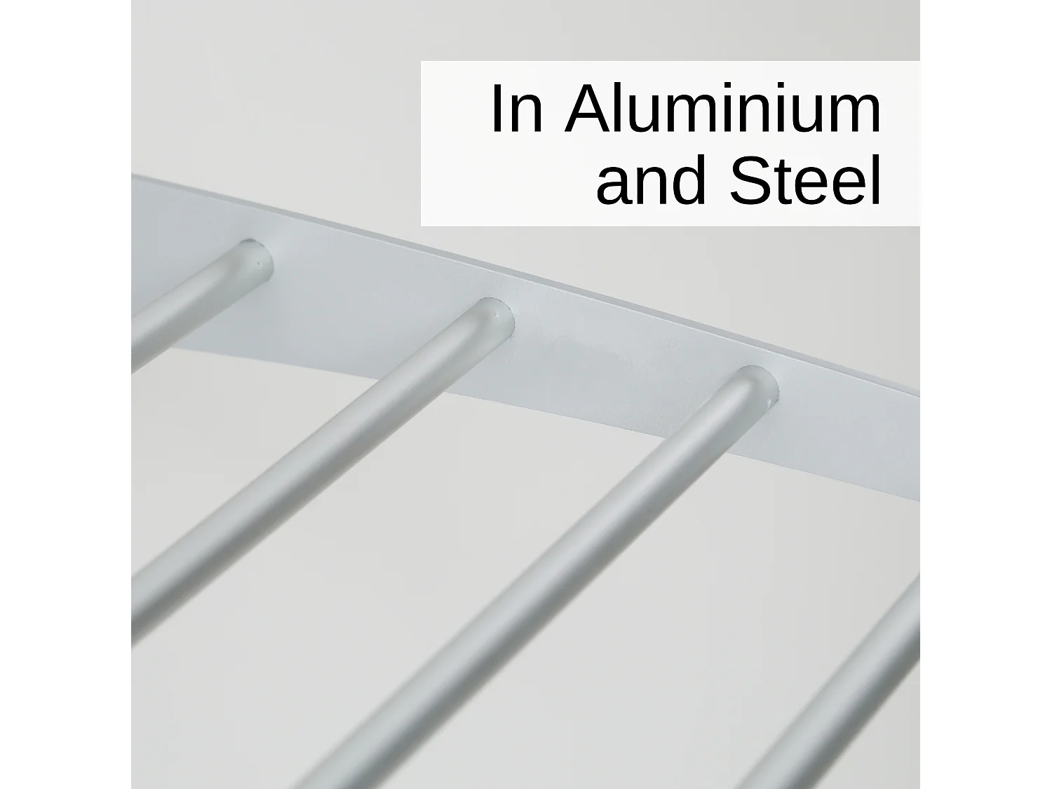 Étendoir mural 3 grilles aluminium résistant – gris – 128x52x137 cm Tower