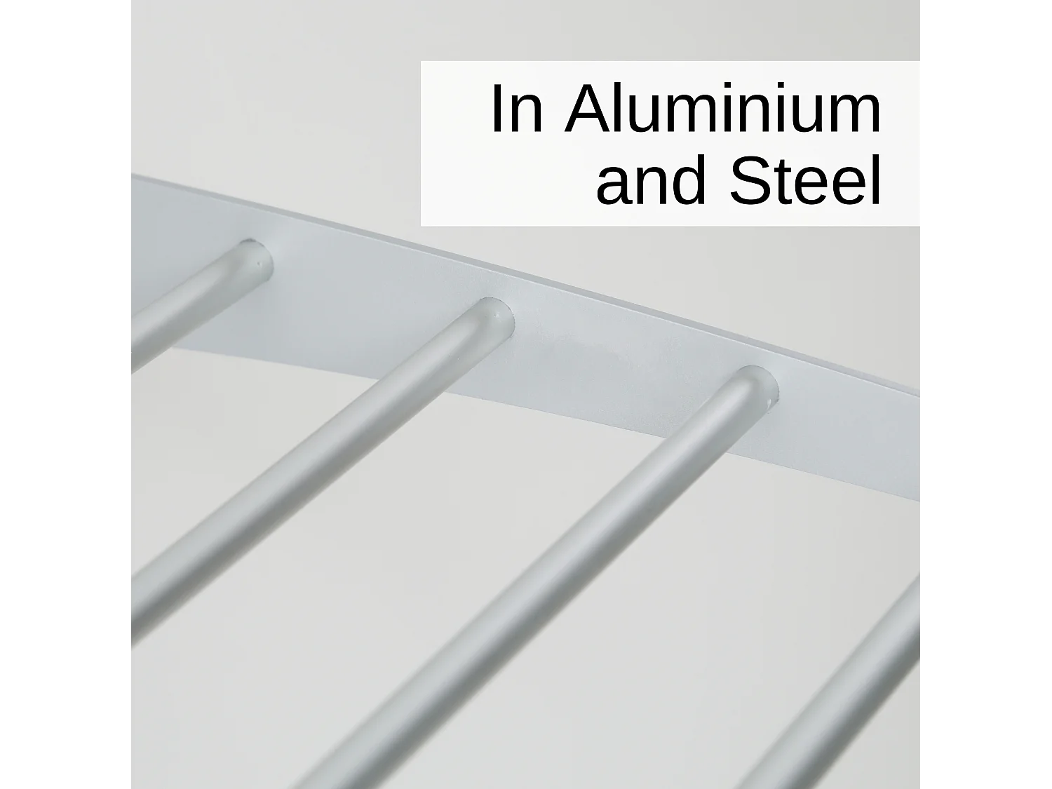 Étendoir mural 3 grilles aluminium résistant – gris – 128x52x137 cm Tower