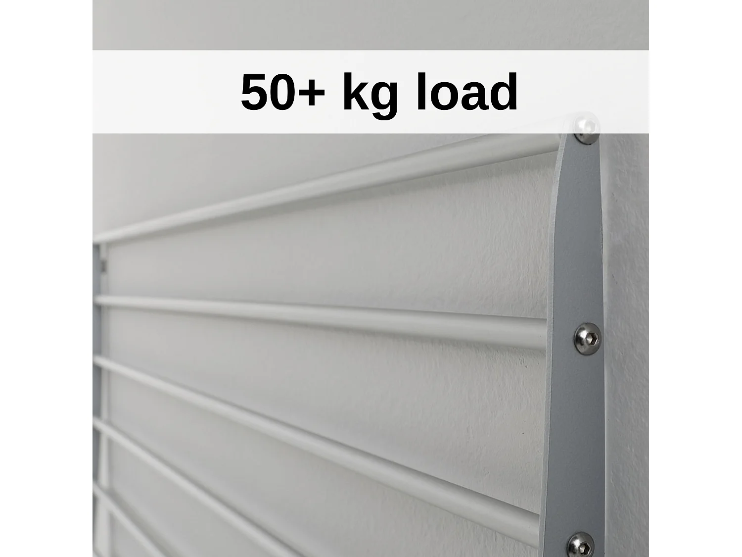 Étendoir mural 3 grilles aluminium résistant – gris – 128x52x137 cm Tower