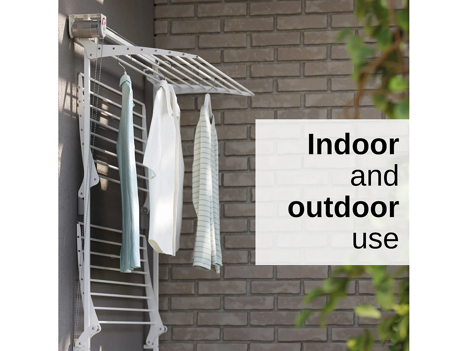 Étendoir mural 3 grilles pour intérieur et extérieur – gris – 88x52x137 cm Tower