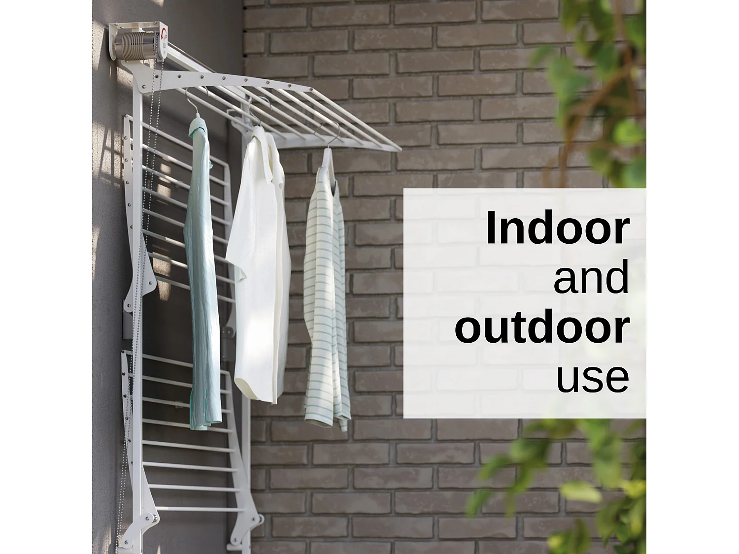 Étendoir mural 3 grilles pour intérieur et extérieur – gris – 88x52x137 cm Tower