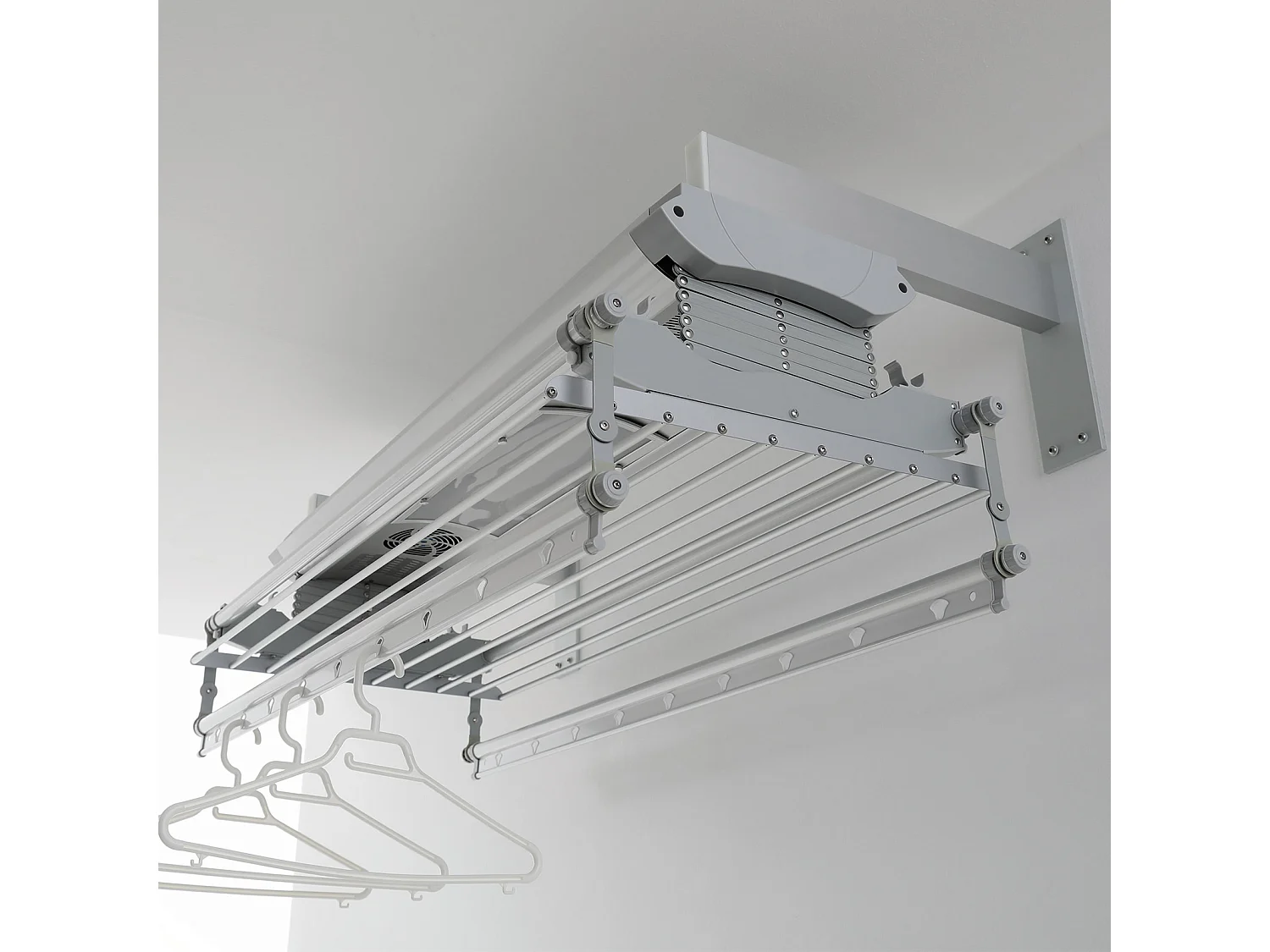 Étendoir électrique mur ou plafond en aluminium résistant – gris – 122x57x30 cm Air 120