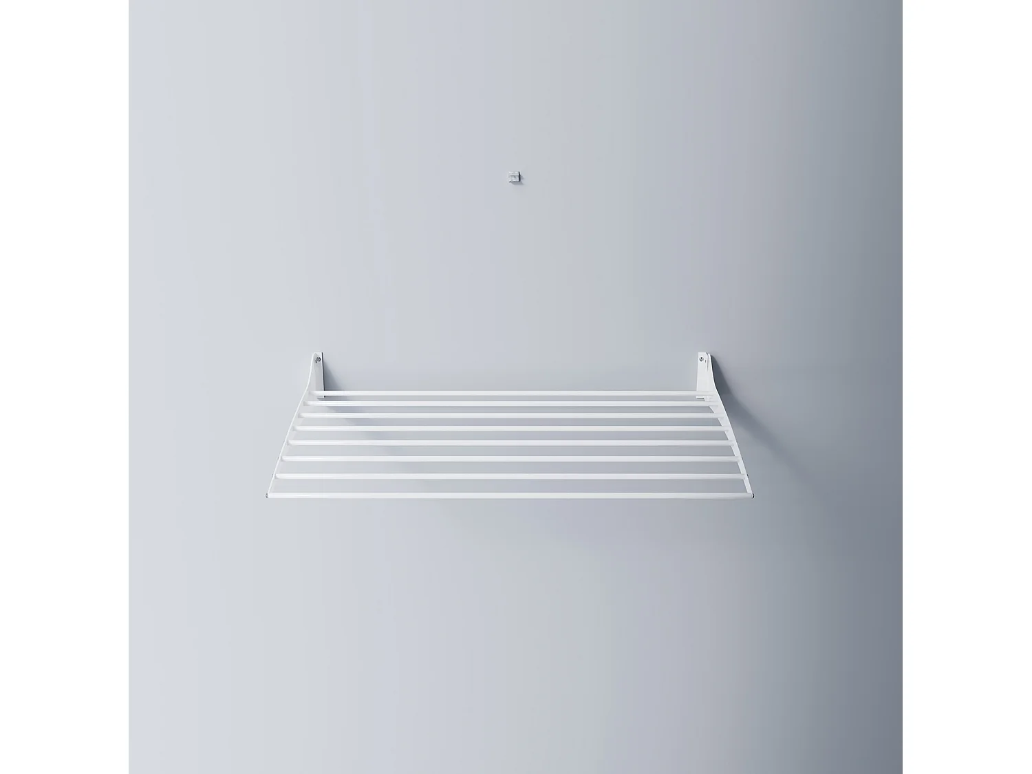 Étendoir à linge mural en aluminium résistant – blanc – 60x50x10 cm Fold Down 60