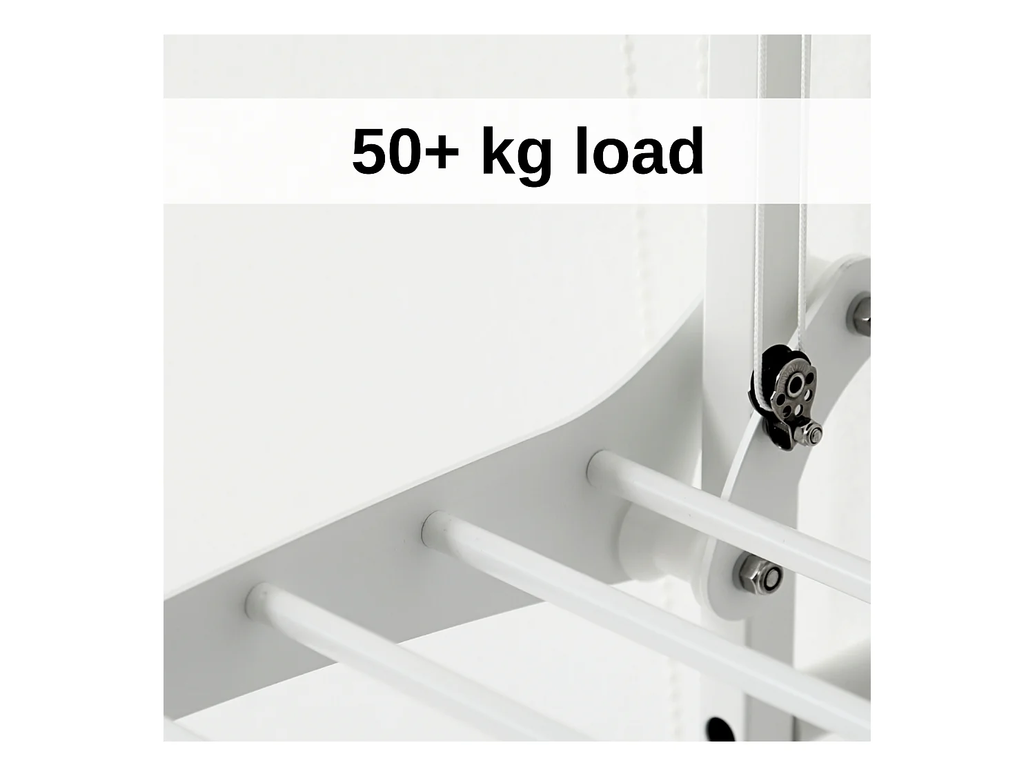 Étendoir mural 3 grilles pour intérieur et extérieur – blanc – 128x52x137 cm Tower