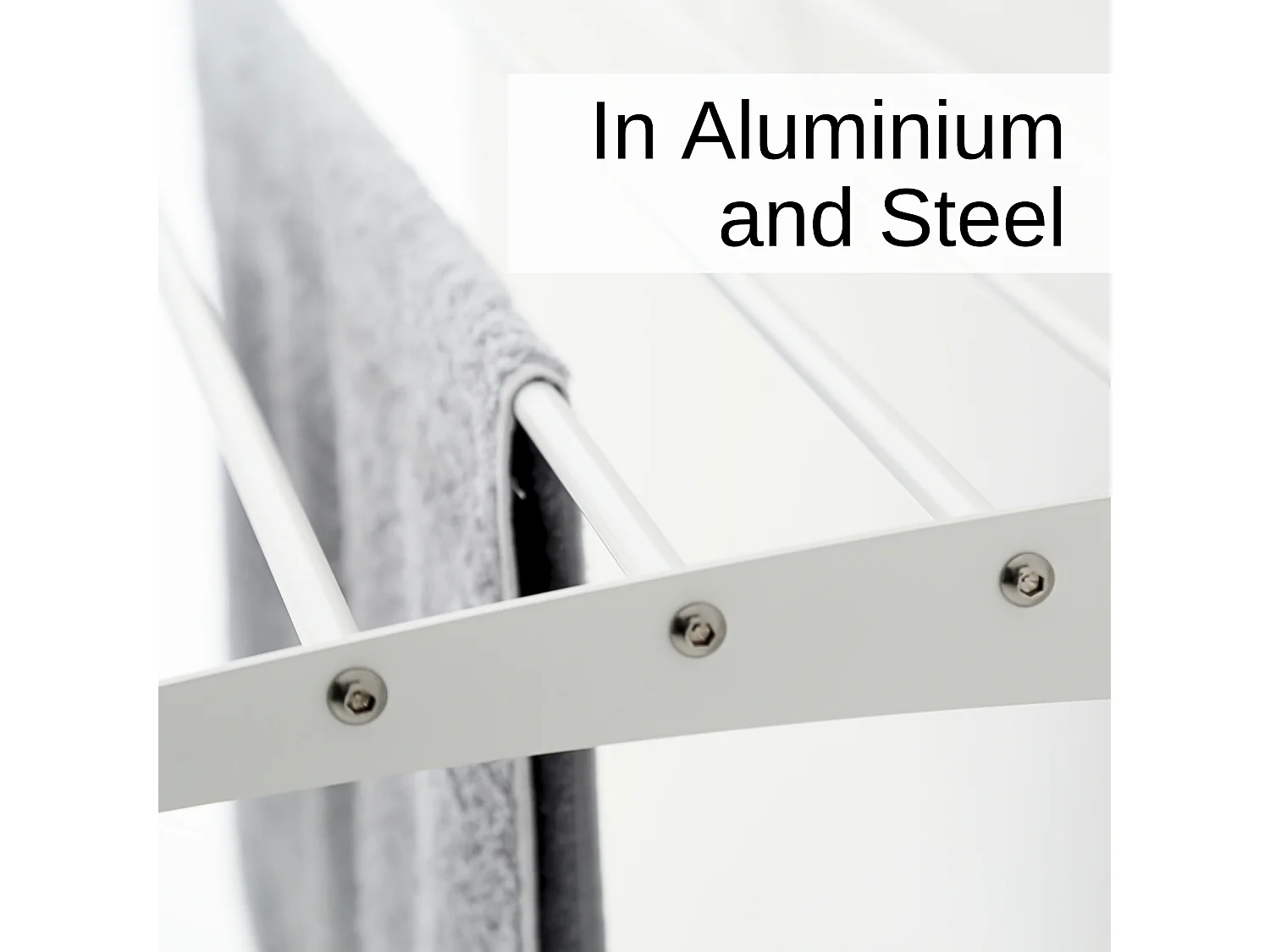 Étendoir mural 3 grilles pour intérieur et extérieur – blanc – 128x52x137 cm Tower