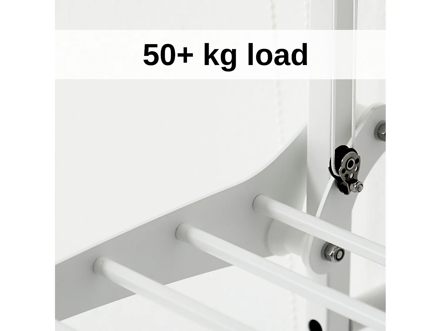 Étendoir mural 3 grilles pour intérieur et extérieur – blanc – 128x52x137 cm Tower