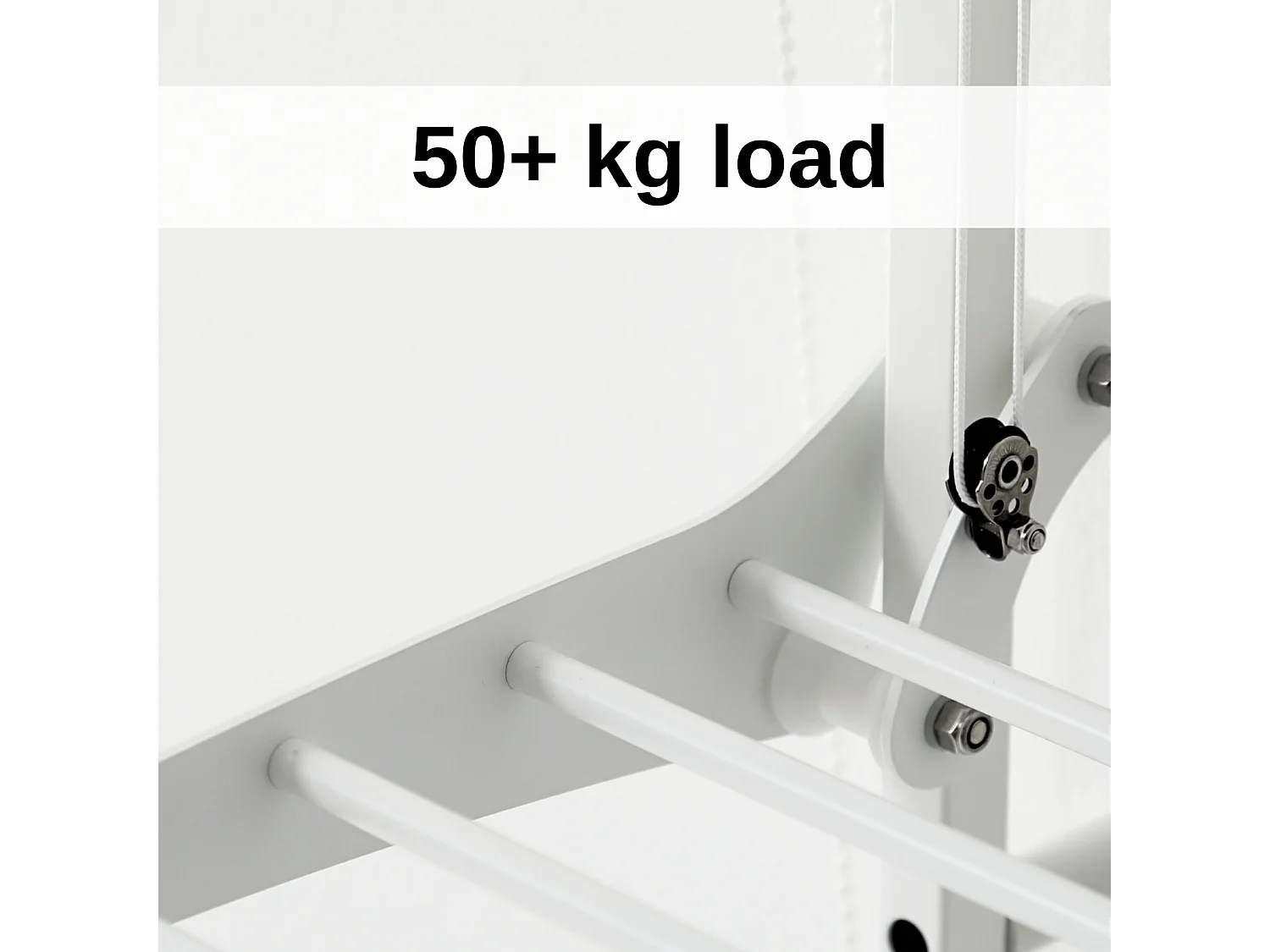 Étendoir mural 3 grilles pour intérieur et extérieur – blanc – 128x52x137 cm Tower