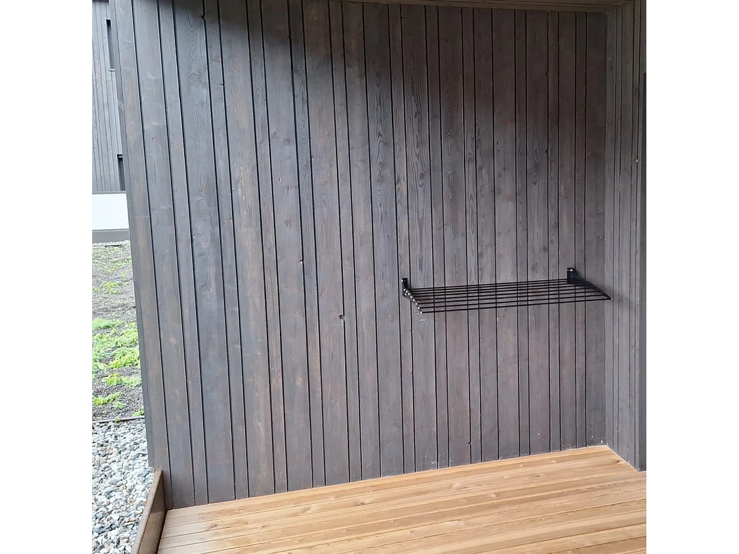 Étendoir à linge mural pour intérieur et extérieur – noir – 100x50x10 cm Fold 100