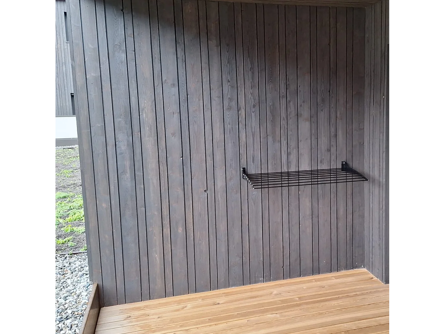 Étendoir à linge mural pour intérieur et extérieur – noir – 100x50x10 cm Fold 100