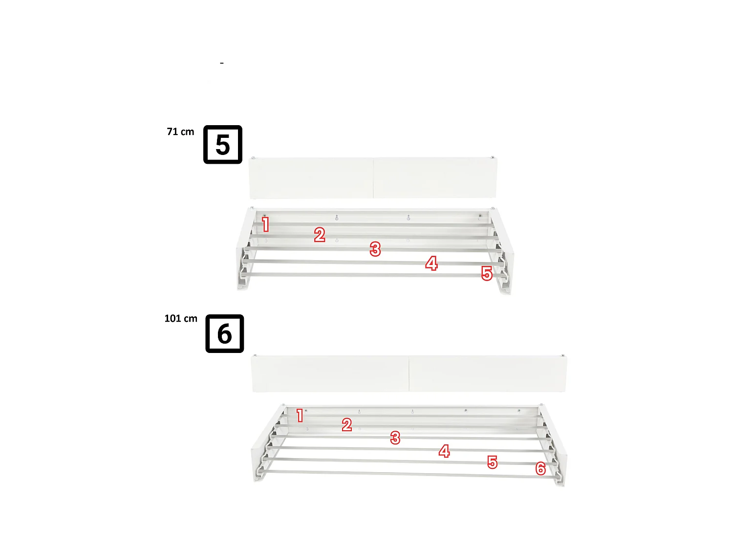 Étendoir mural rétractable en aluminium résistant – blanc – 101x50x13 cm Hide 100