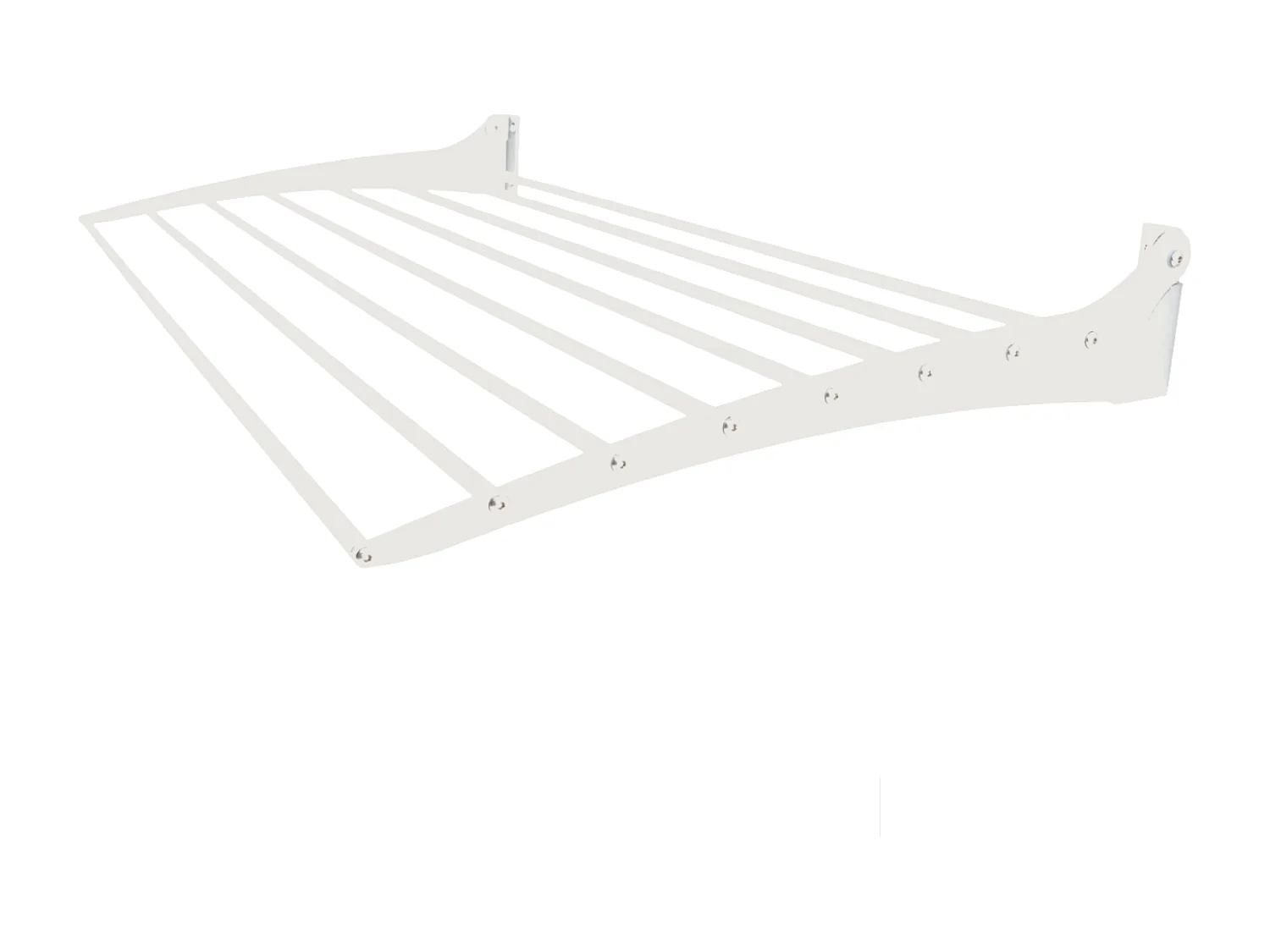 Étendoir à linge mural pour intérieur et extérieur – blanc – 82x50x10 cm Fold Down 80
