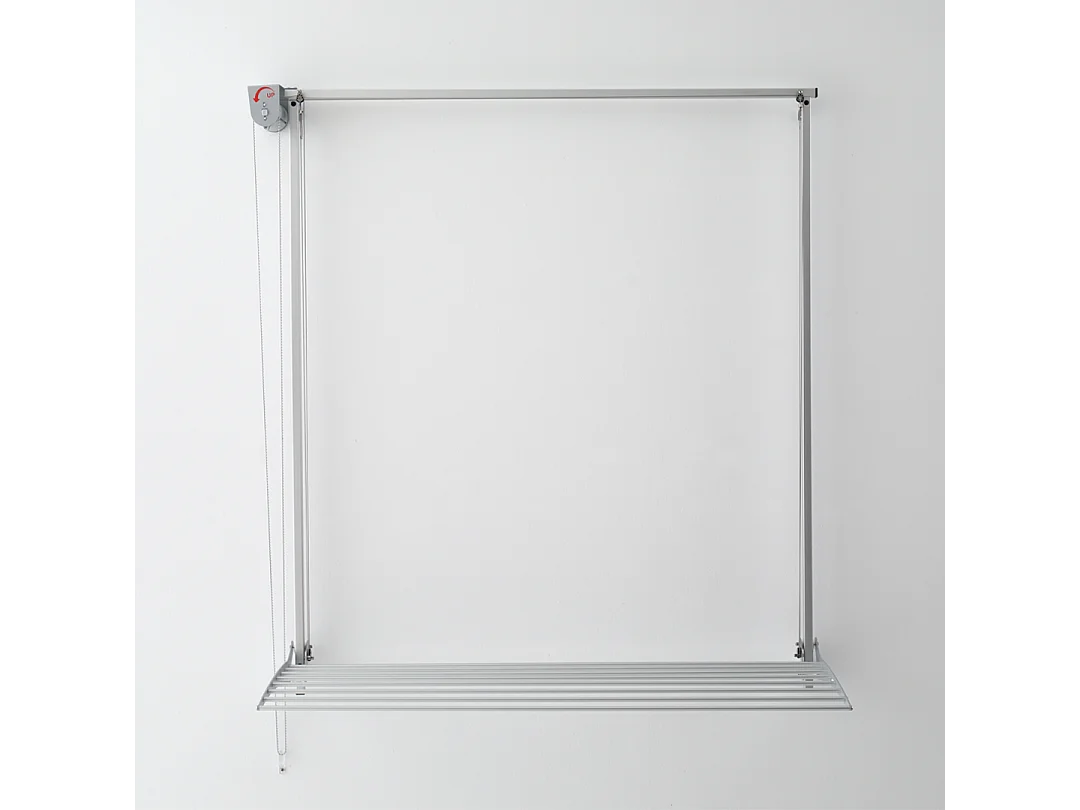 Étendoir mural en aluminium résistant et robuste – gris – 128x52x137 cm Wall 120