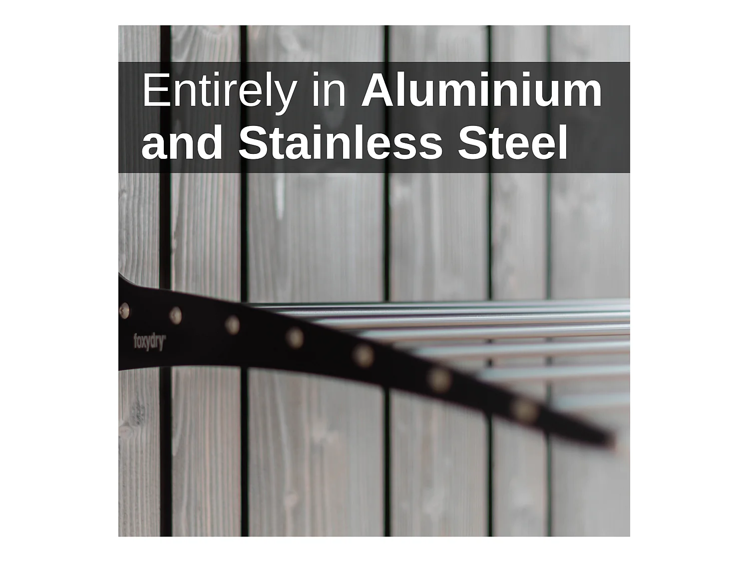 Étendoir à linge mural en aluminium résistant – noir – 100x50x10 cm Fold Down 100