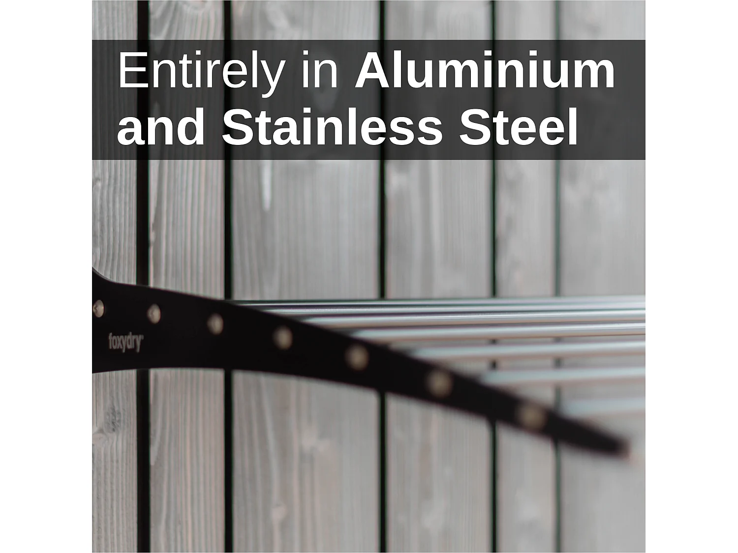 Étendoir à linge mural en aluminium résistant – noir – 100x50x10 cm Fold Down 100