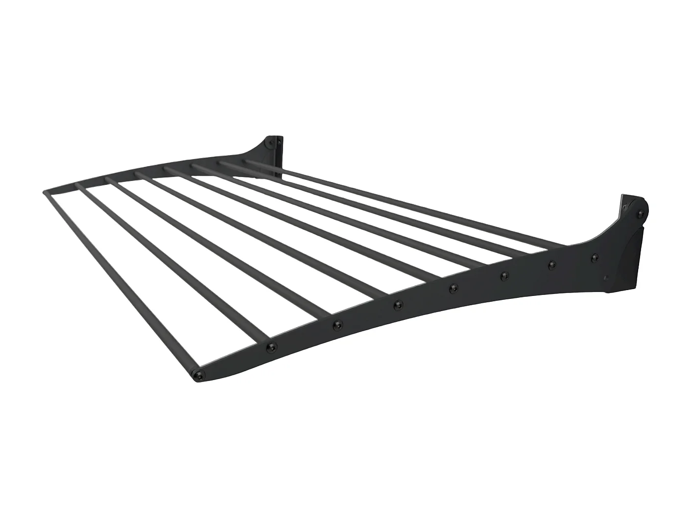 Étendoir à linge mural en aluminium résistant – noir – 100x50x10 cm Fold Down 100