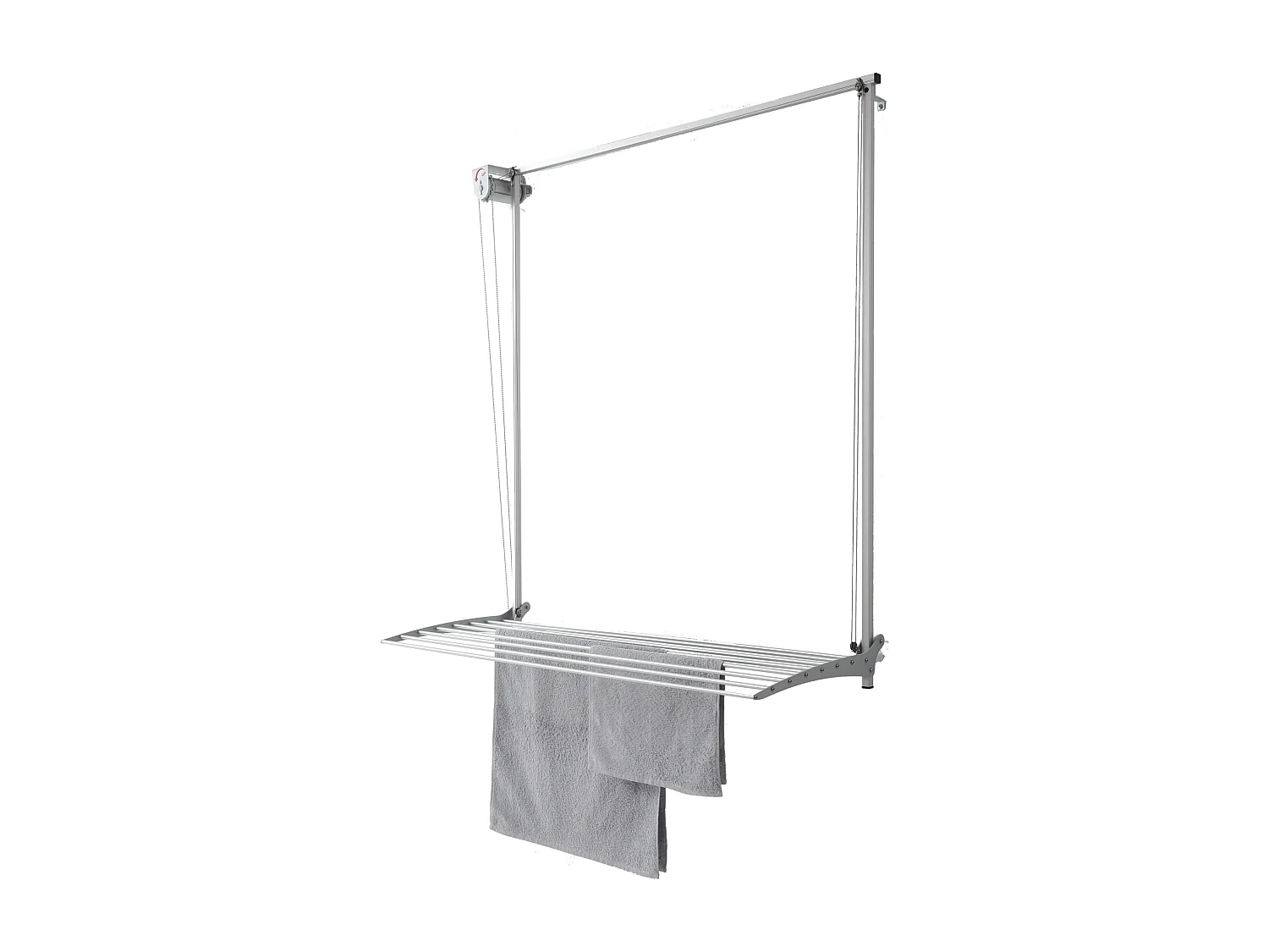 Étendoir mural pour intérieur et extérieur, durable – gris – 152x52x137 cm Wall 150