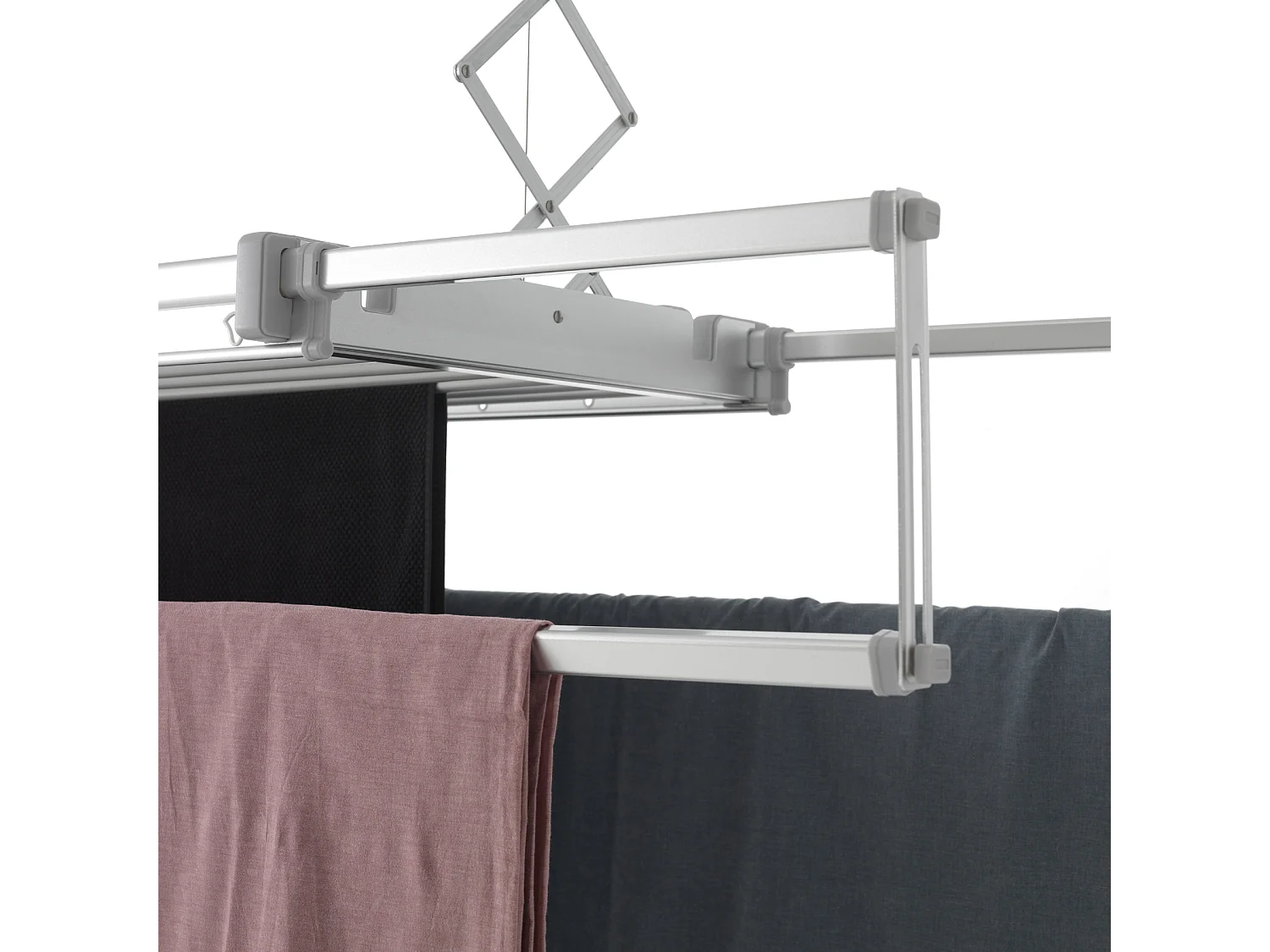 Étendoir électrique mur ou plafond en aluminium résistant – gris – 122x52x70 cm PRO 120