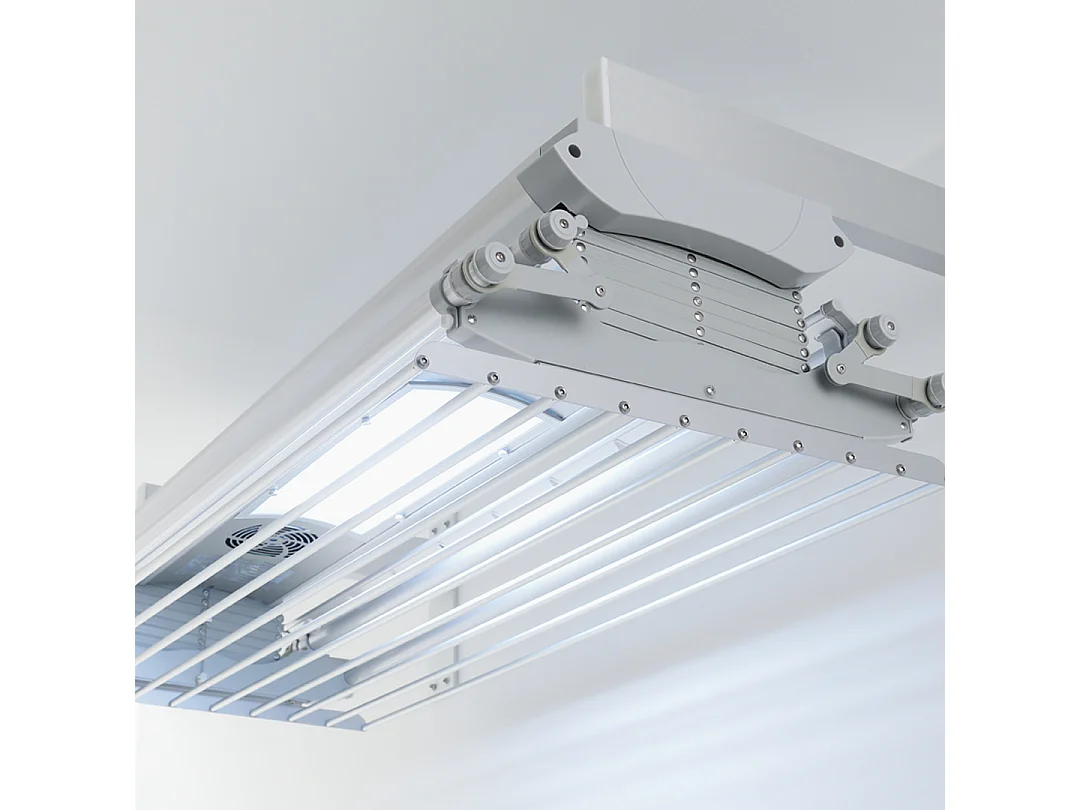 Étendoir électrique mur ou plafond en aluminium résistant – gris – 160x57x30 cm Air 150