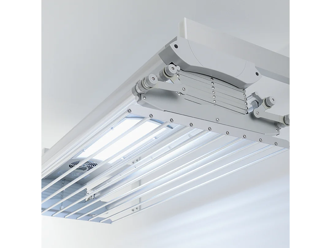 Étendoir électrique mur ou plafond en aluminium résistant – gris – 160x57x30 cm Air 150