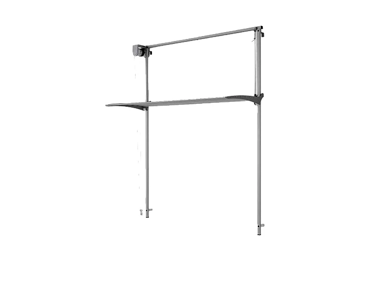 Étendoir mural repliable pratique et solide – gris – 108x52x137 cm Wall 100