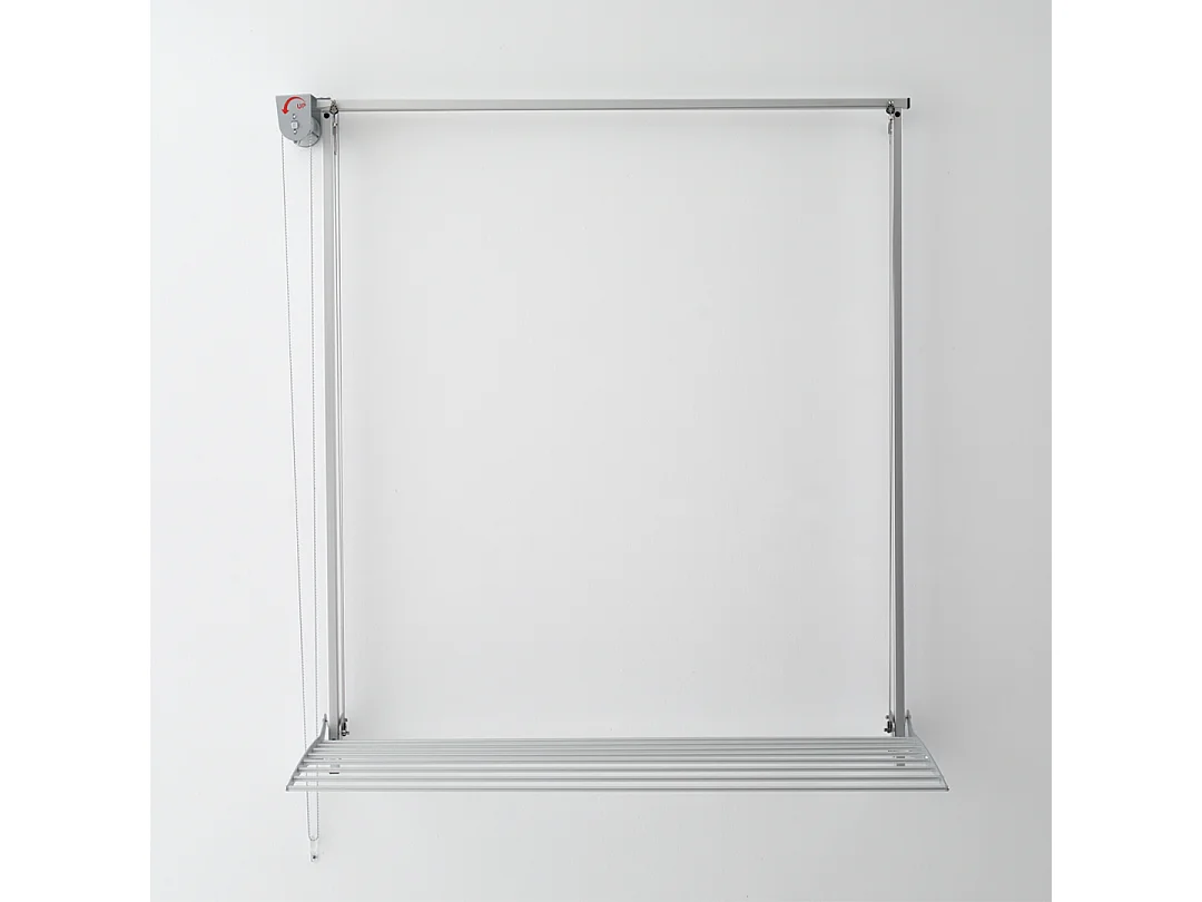 Étendoir mural en aluminium résistant et robuste – gris – 88x52x137 cm Wall 80