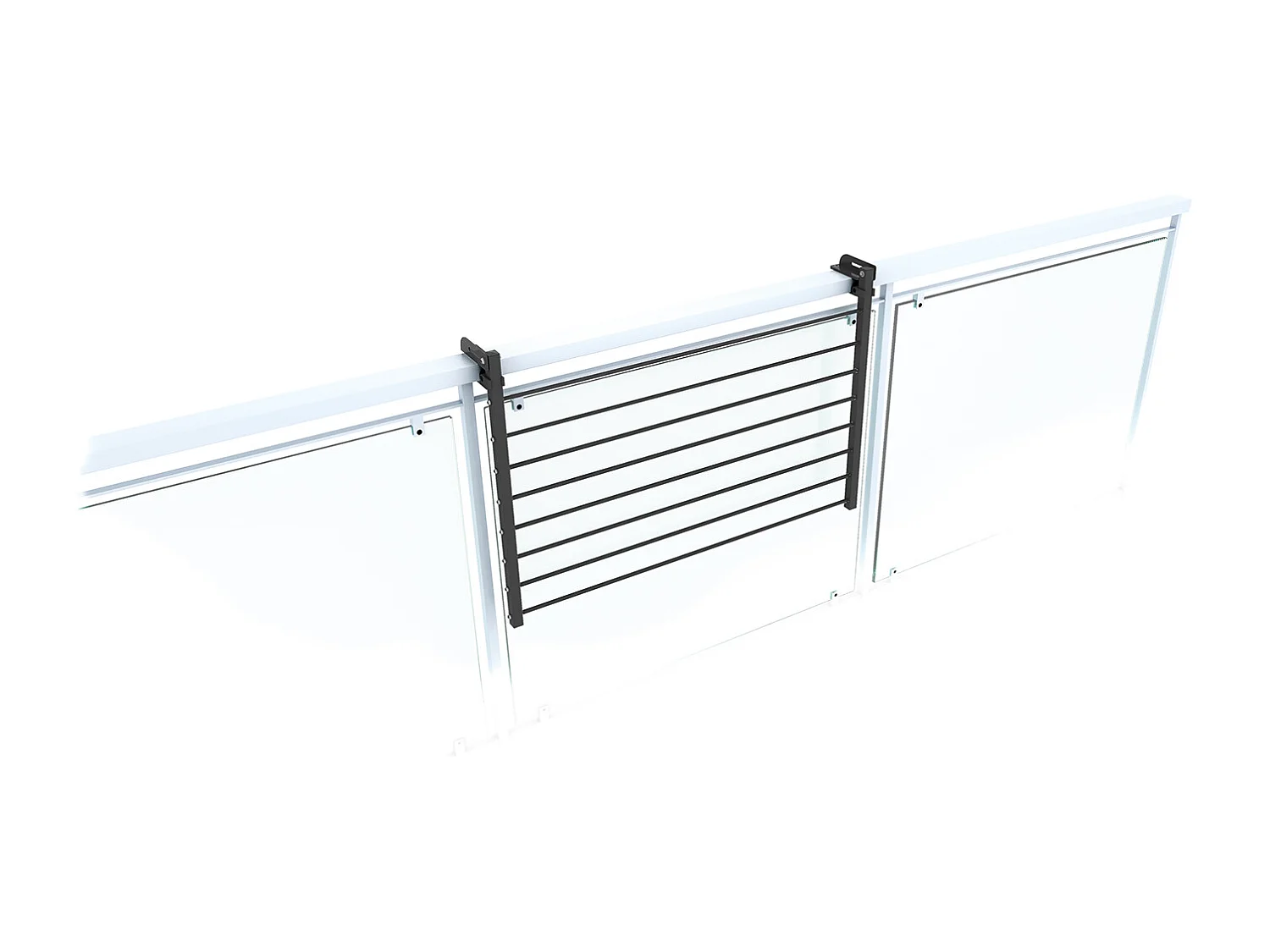 Étendoir balcon pliable et inclinable anti-rouille – antracite – 82x63x8 cm DUO