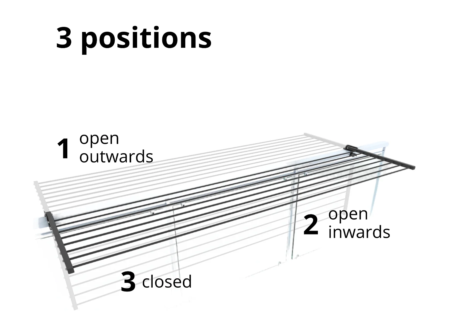 Étendoir balcon pliable et inclinable anti-rouille – antracite – 82x63x8 cm DUO