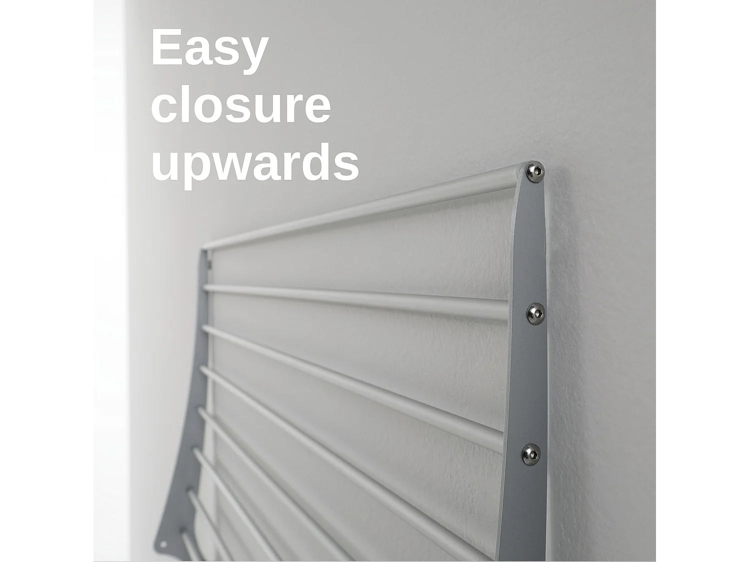 Étendoir à linge mural pour intérieur et extérieur – gris – 82x50x10 cm Fold 80