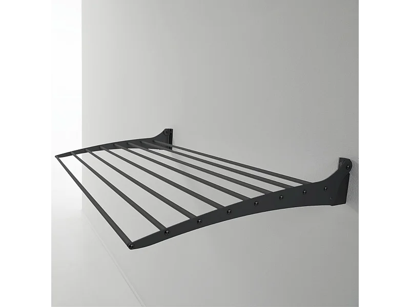 Étendoir à linge mural étendoir mural repliable – noir – 116x50x10 cm Fold Down 120