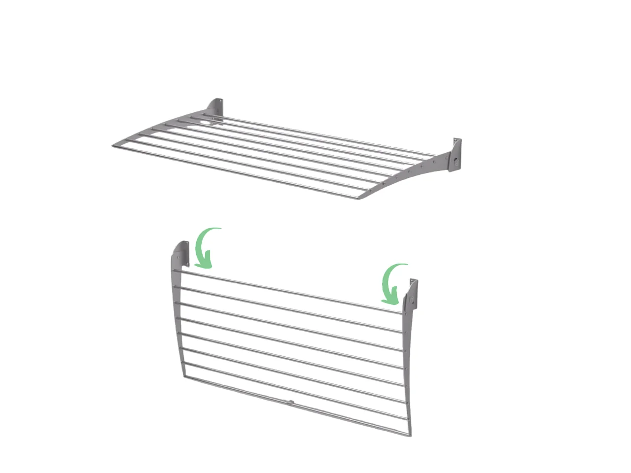 Étendoir à linge mural étendoir mural repliable – gris – 60x50x10 cm Fold Down 60